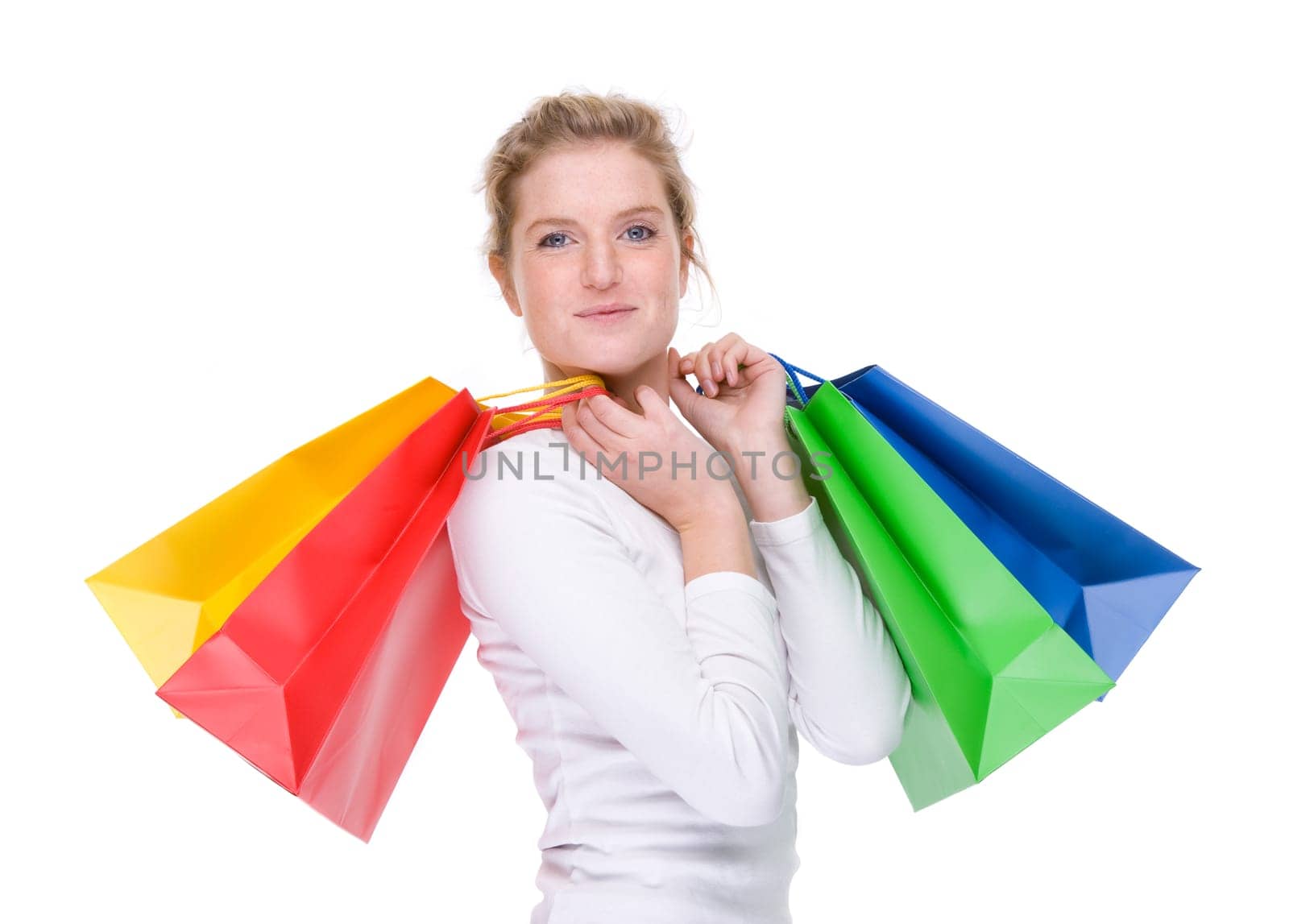 Young woman with shopping bags