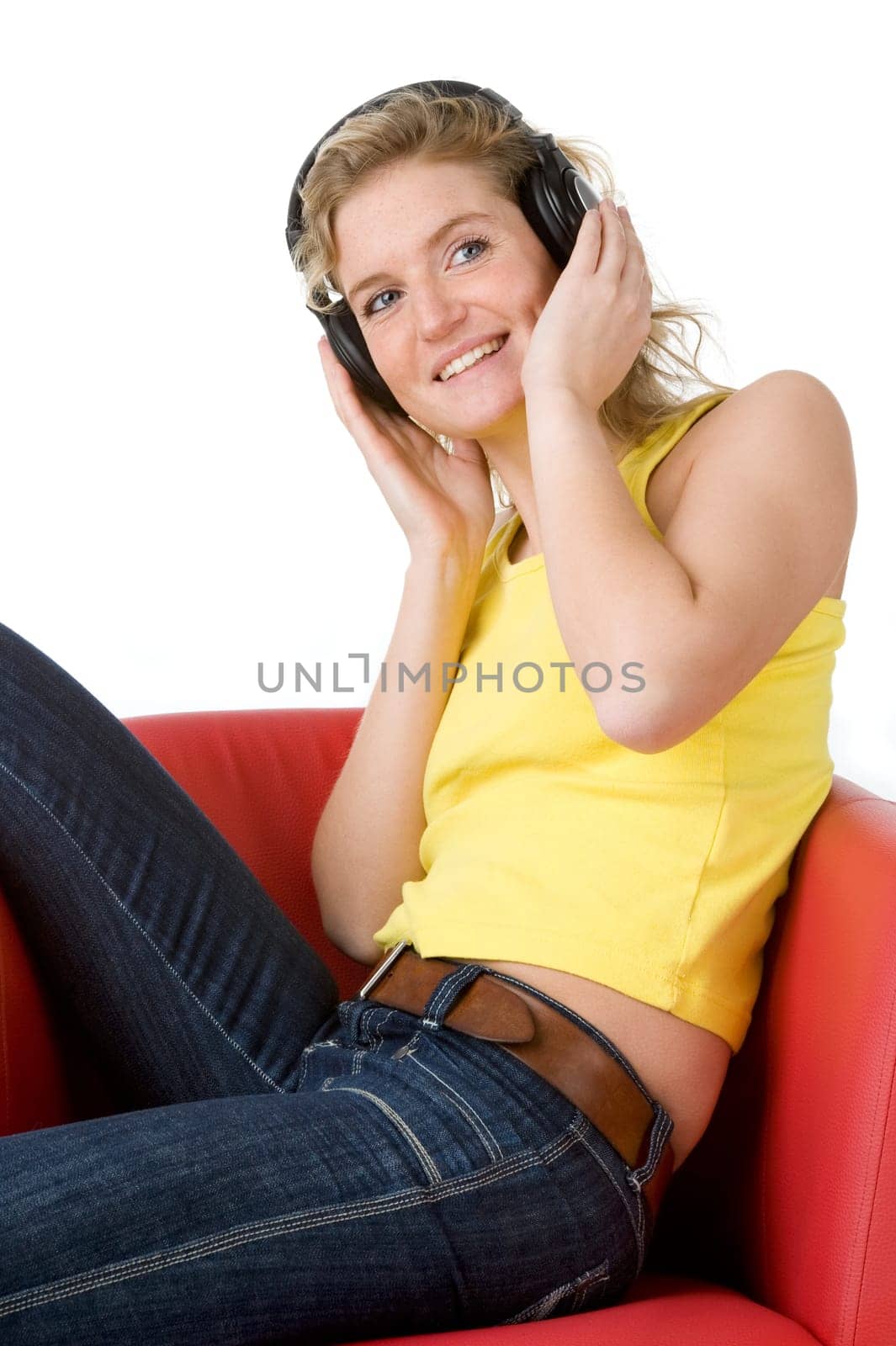 Young woman with headphones