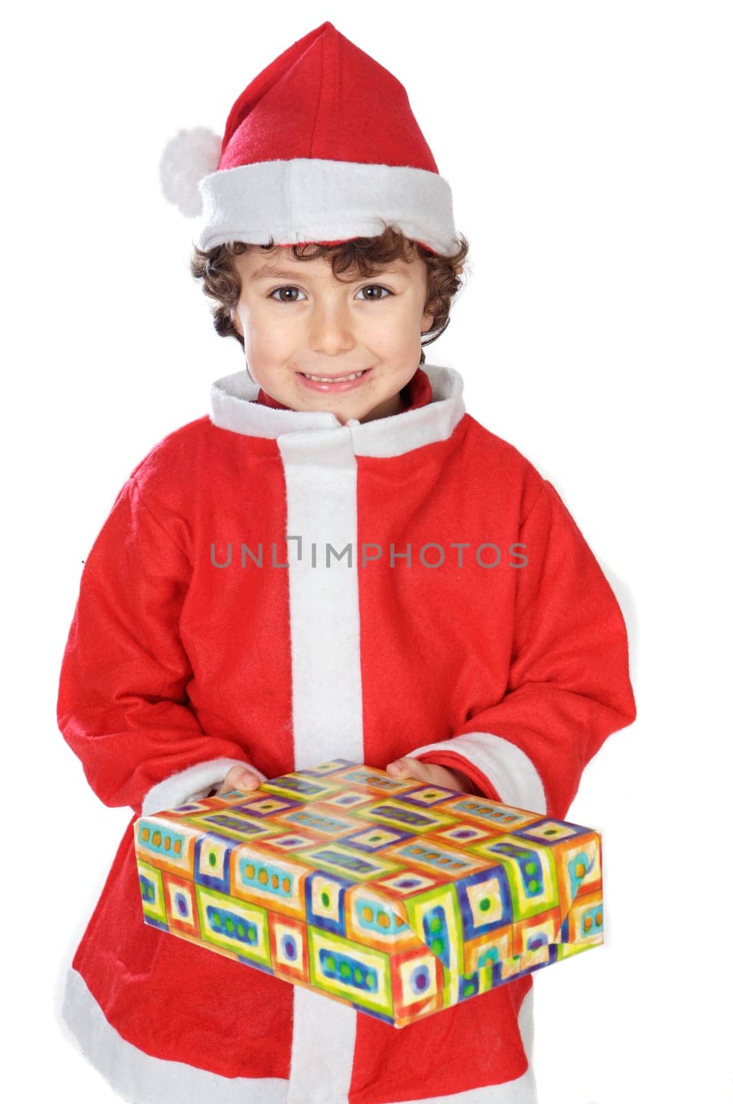 Adorable boy in christmas