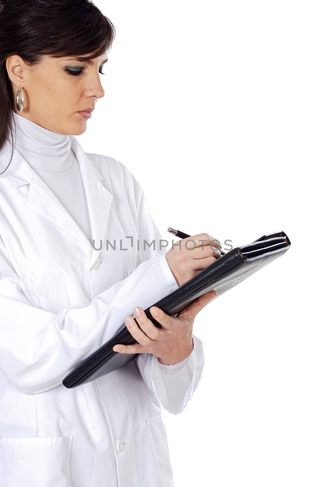Lady doctor writing