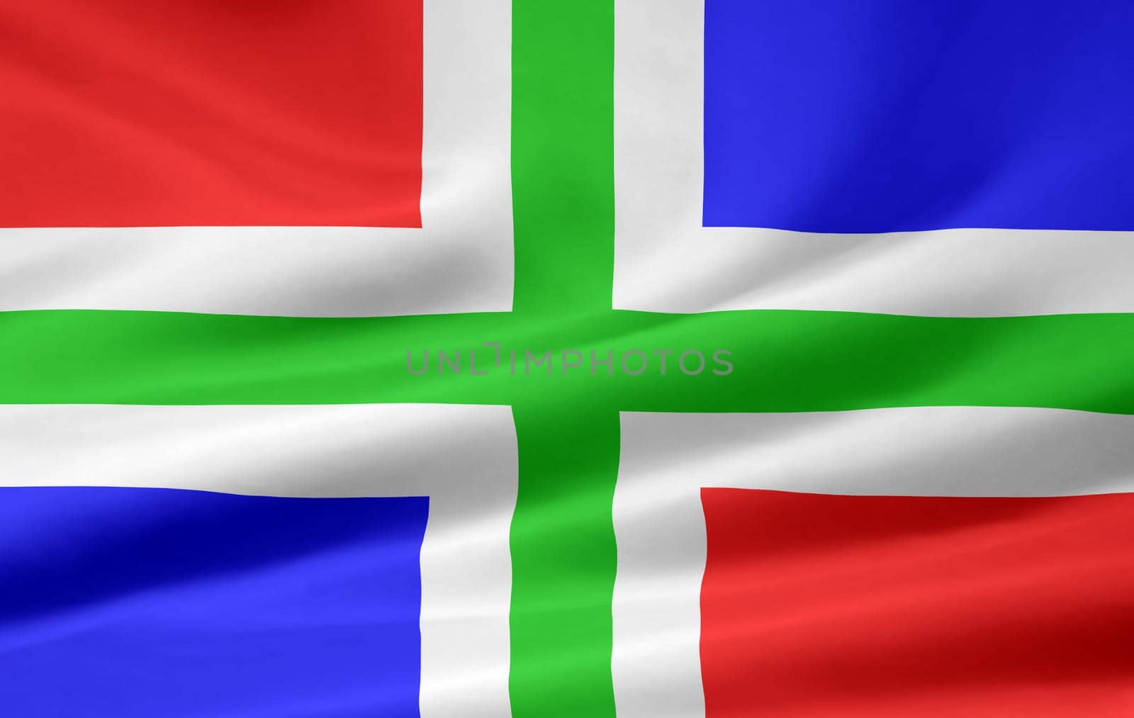 Flag of Groningen - Netherlands