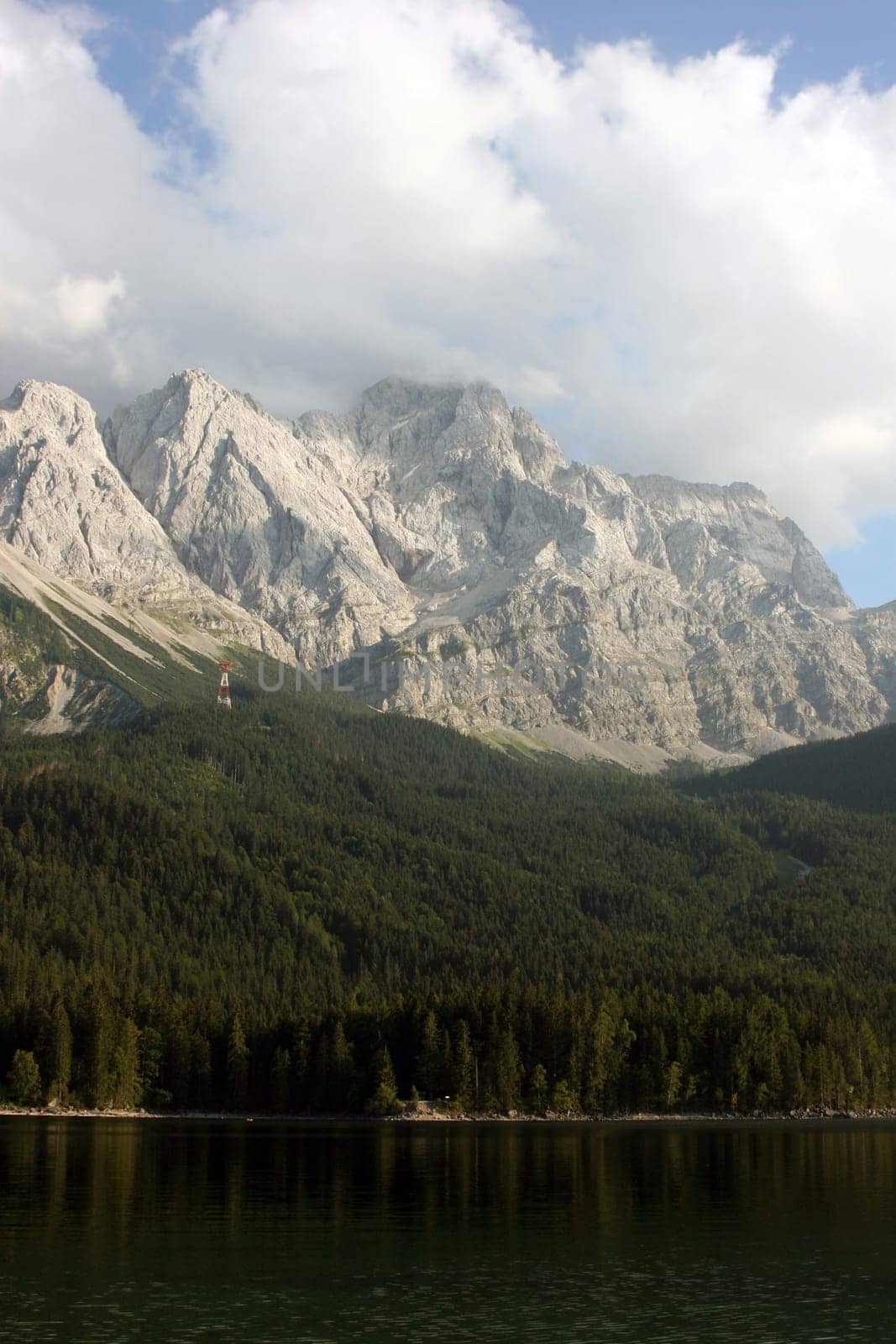 Zugspitze and Eibsee in the Wetterstein