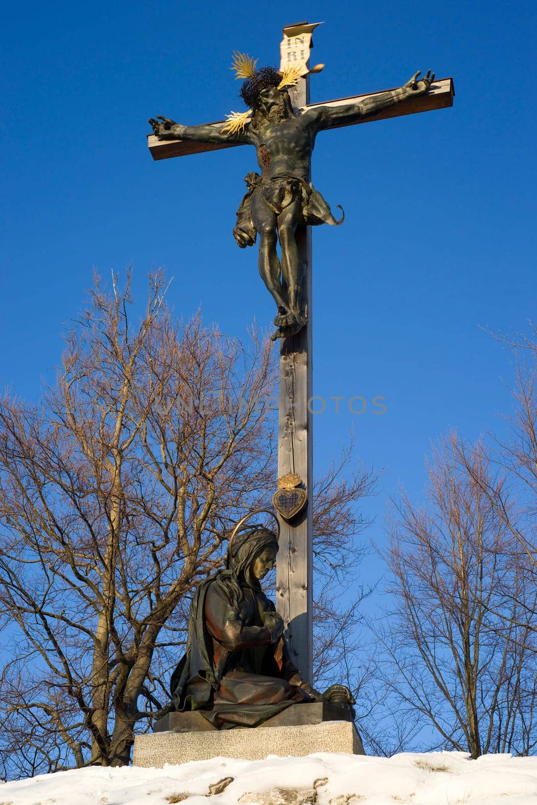 Well-known cross of Jesus near Bad Tölz