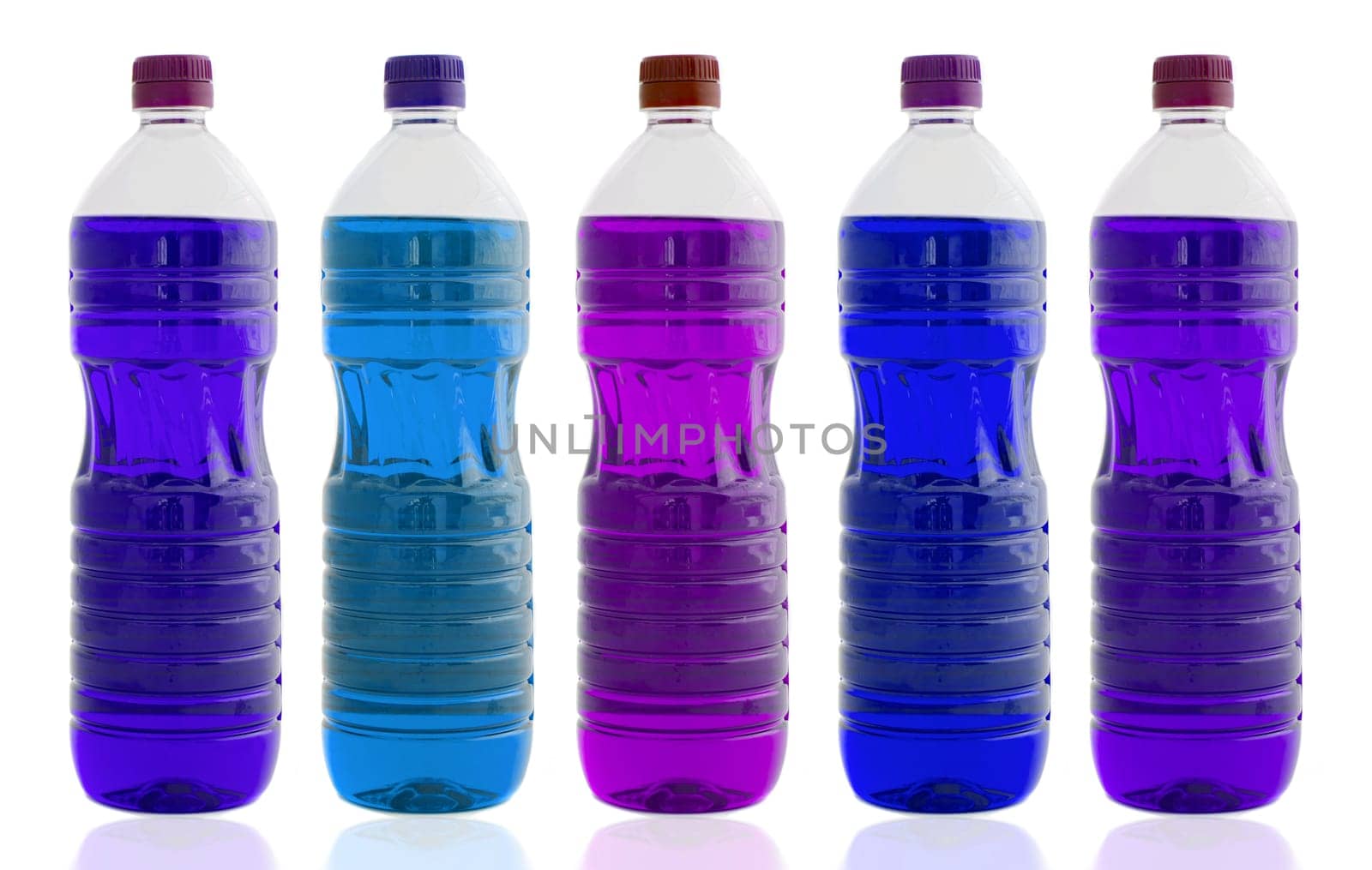 Five oil bottles