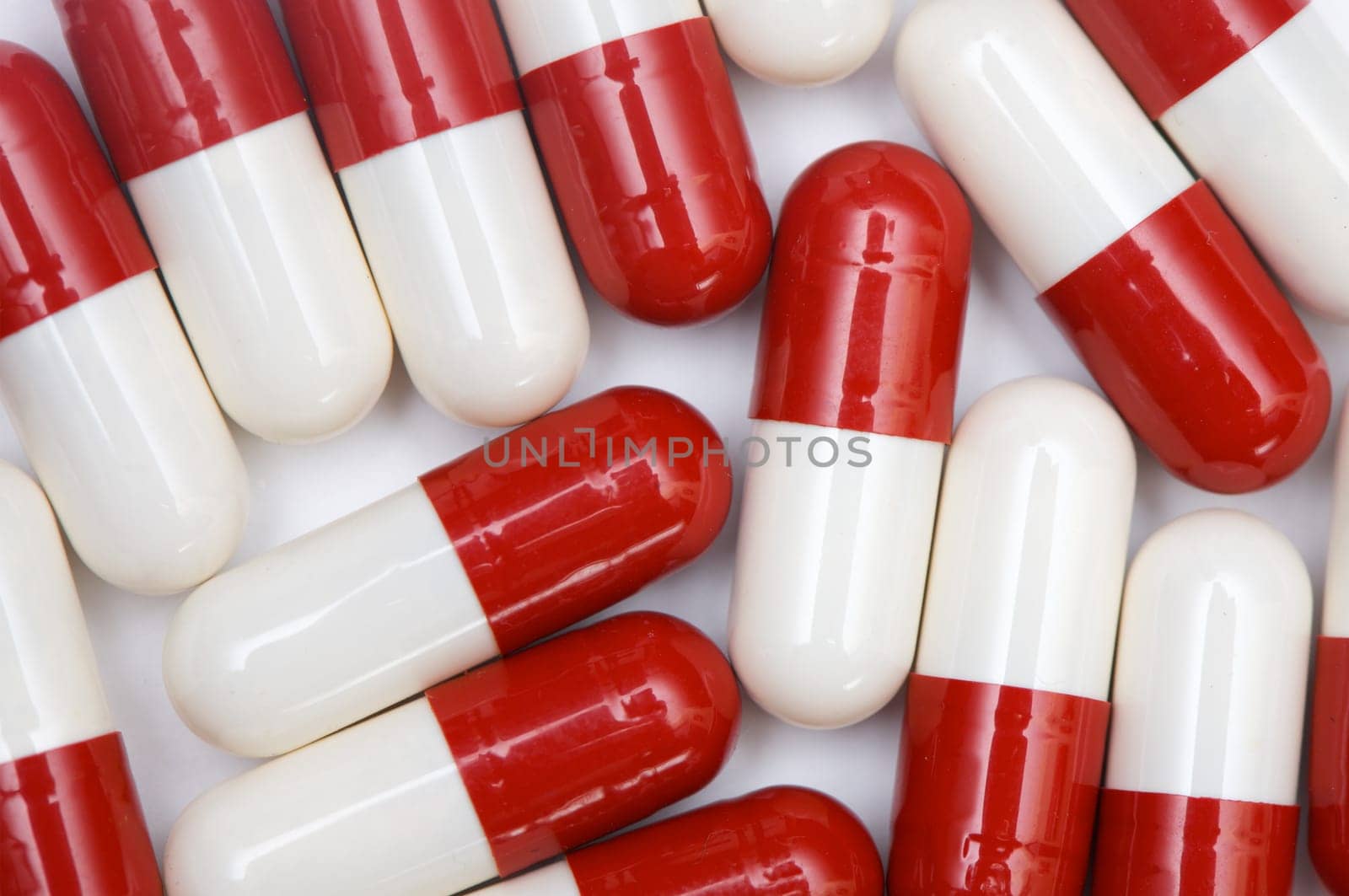 Macro of many pills