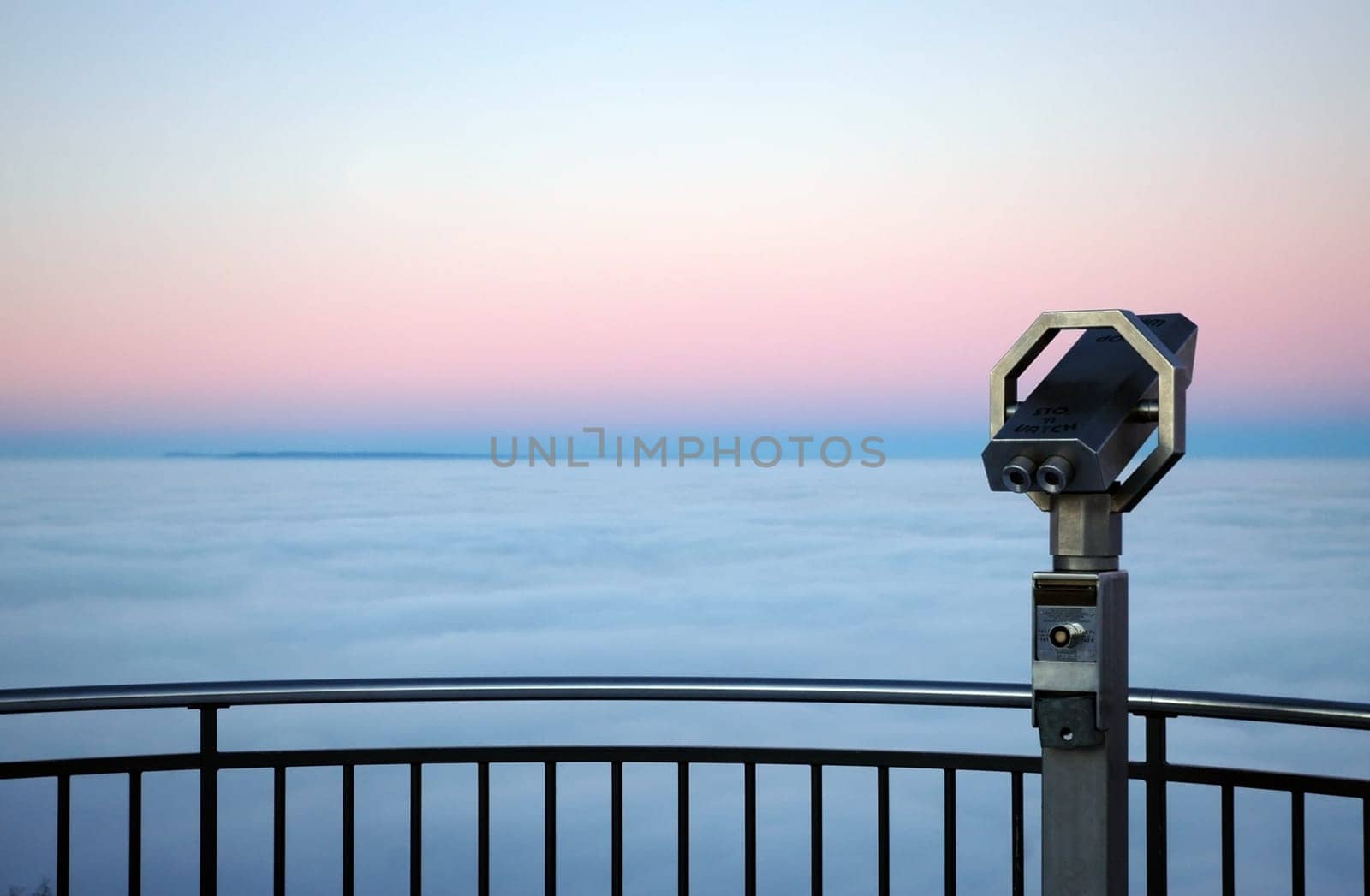 Sunset over sea of fog