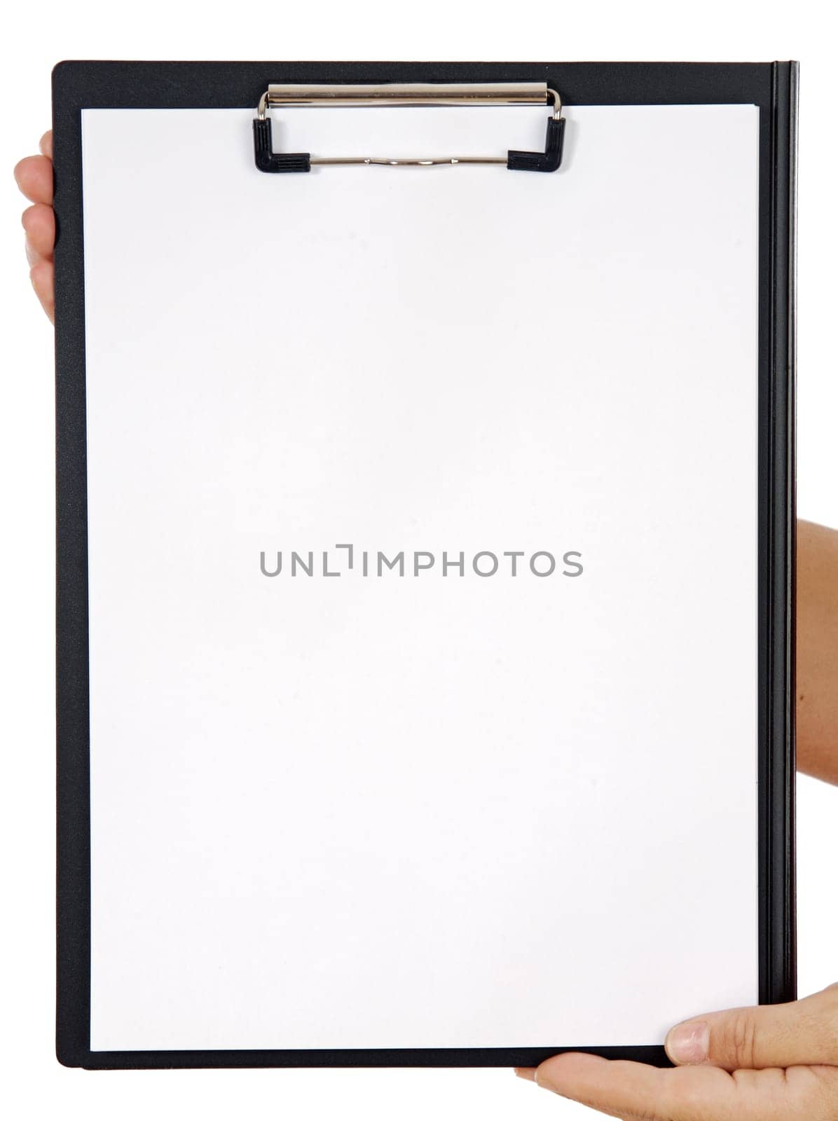 Clipboard and hands