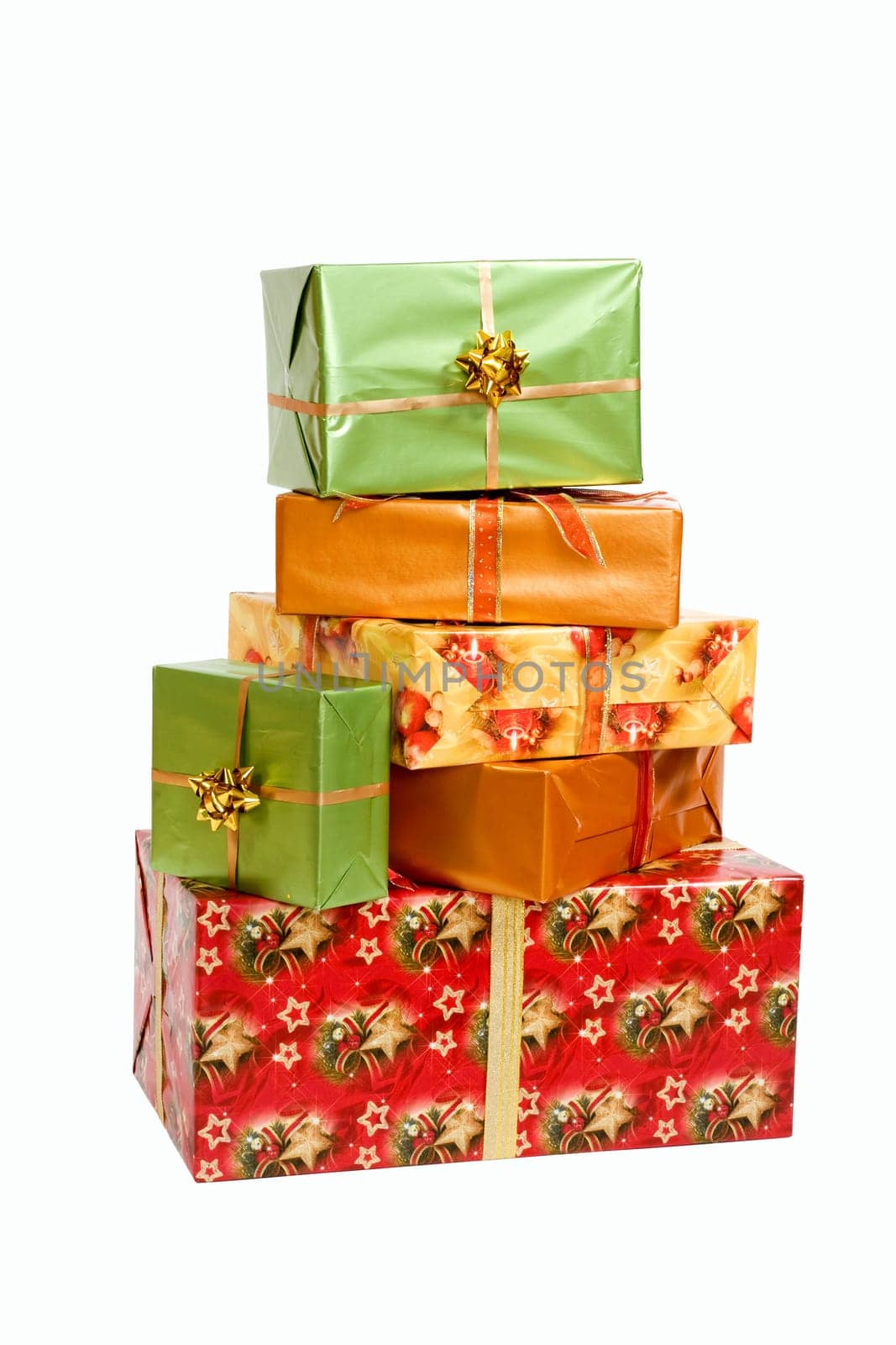 Christmas gifts with clipping path