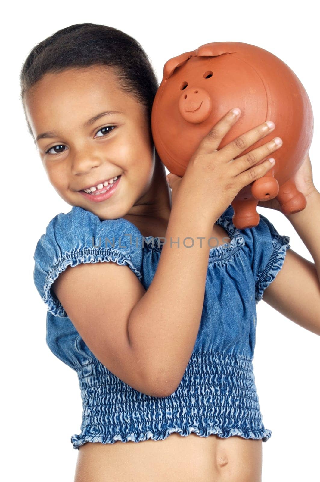 Girl whit money box