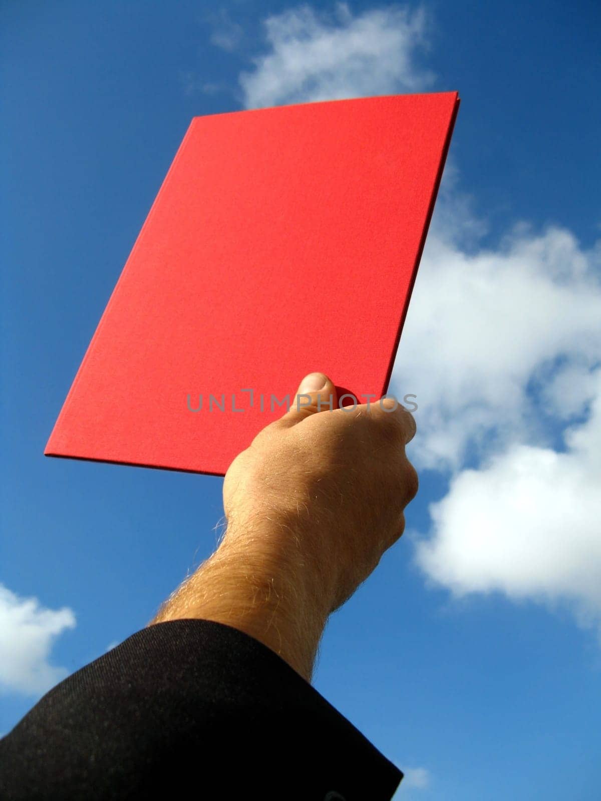 Diploma and hand