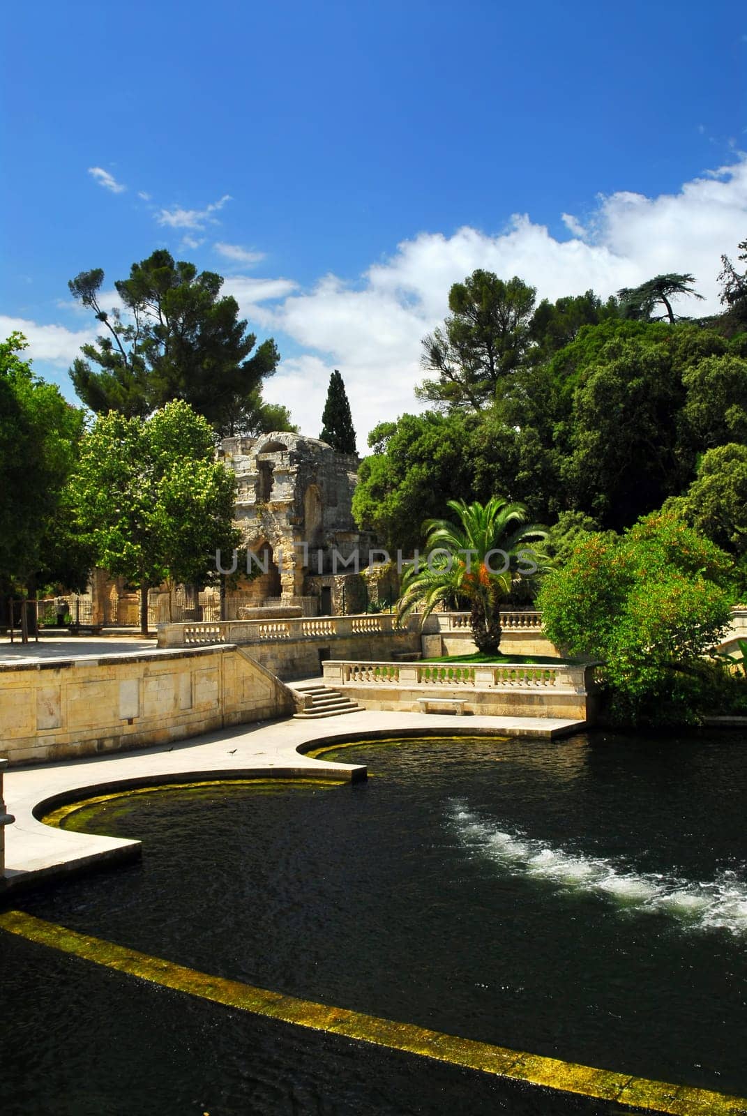 Jardin de la Fontaine in Nimes France