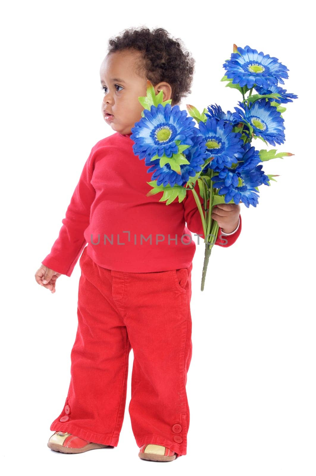 Baby with flowers
