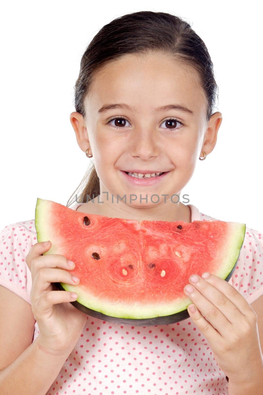 adorable girl eating