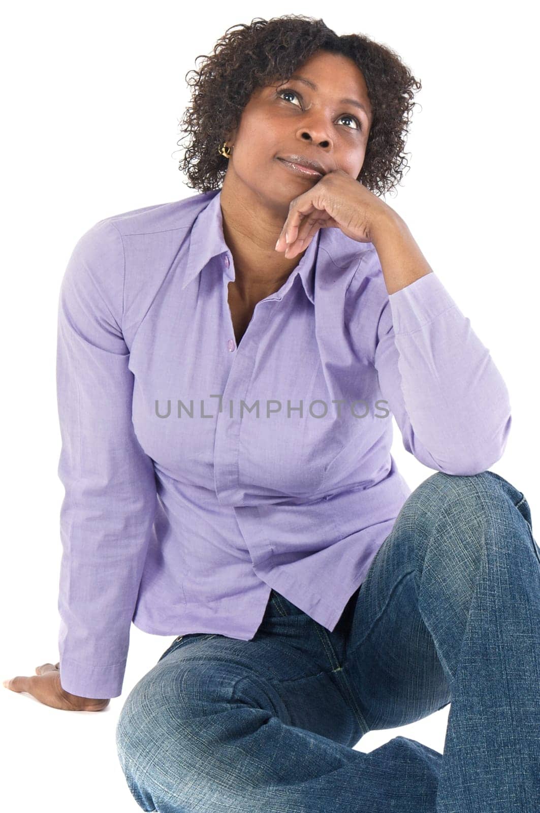 African woman think