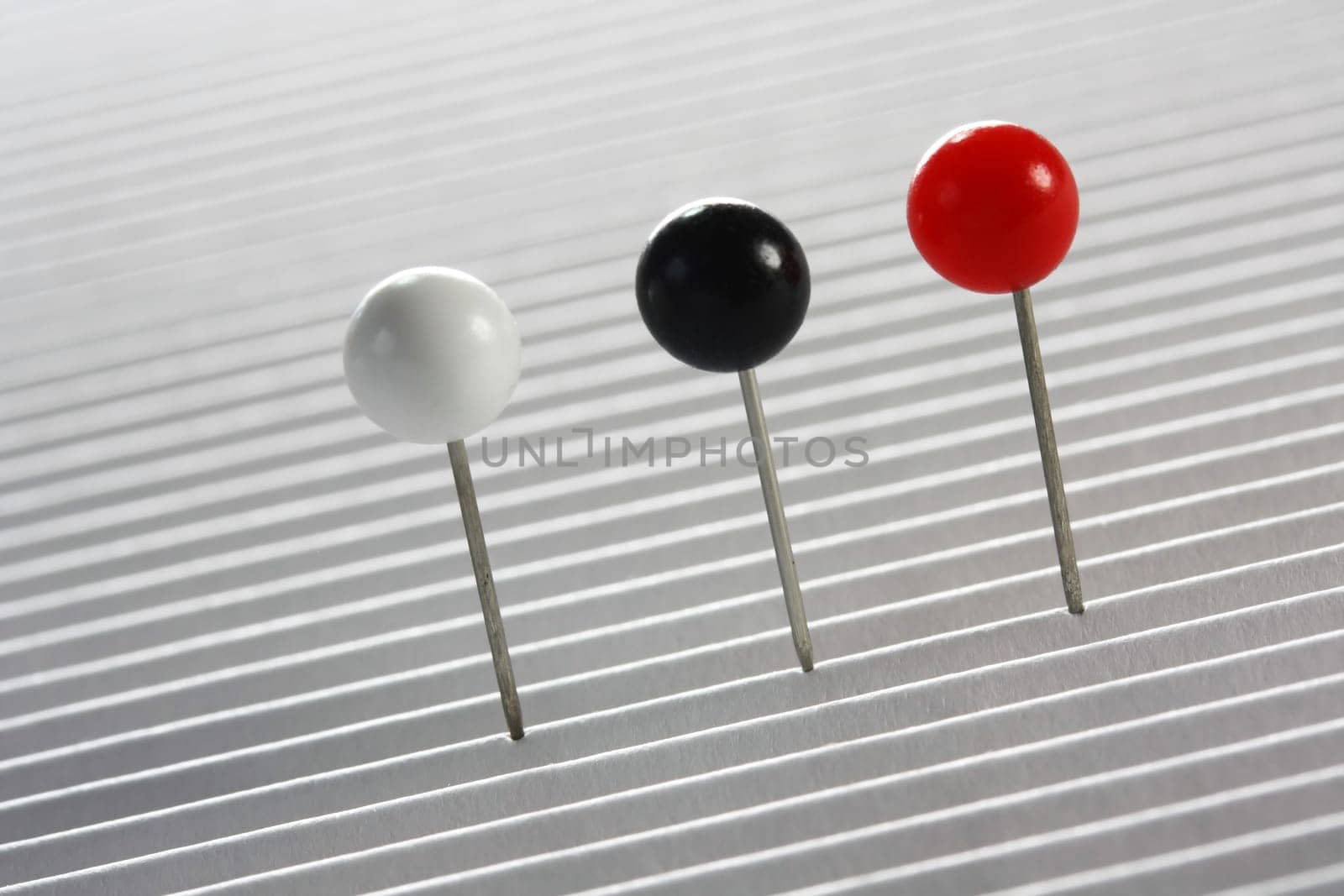 Moderation pins red and black white