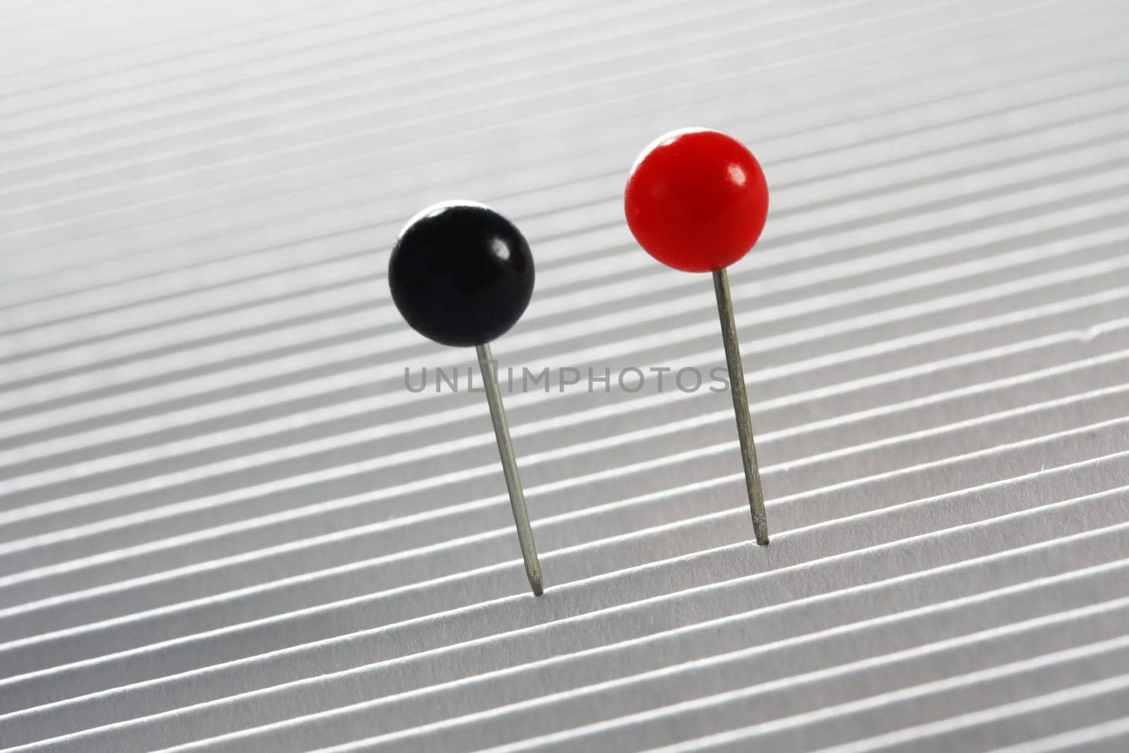 Moderation pins red and black