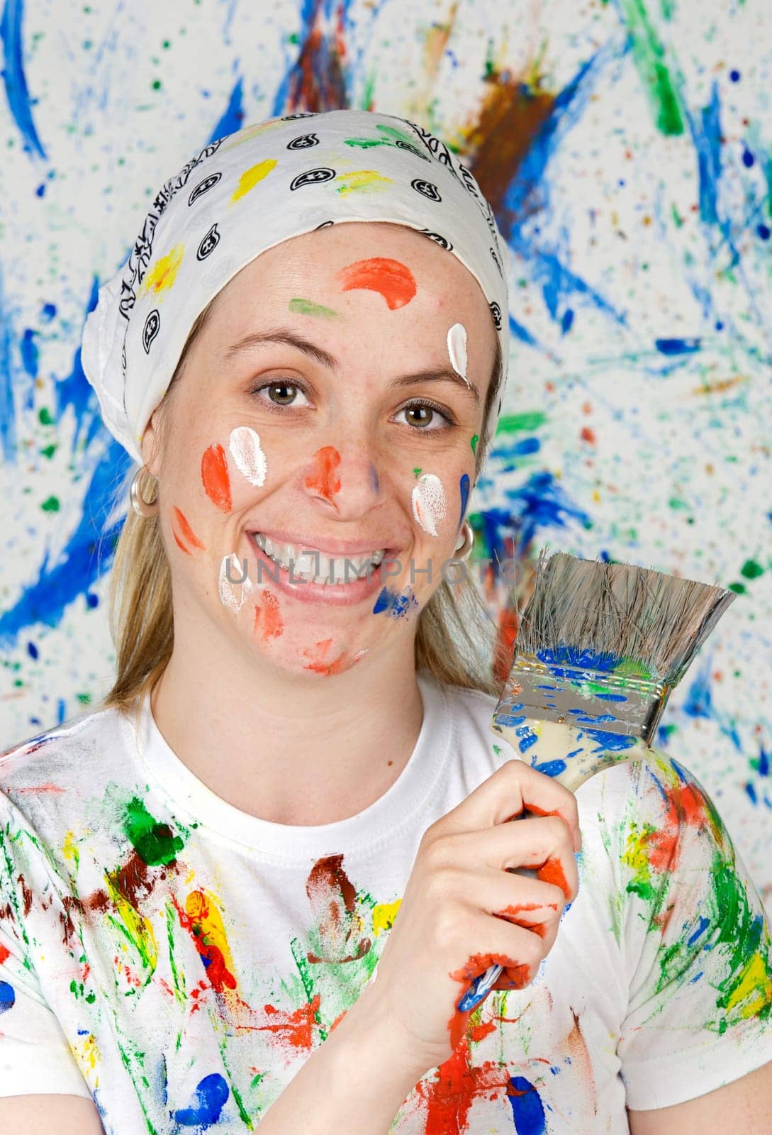 Woman painting