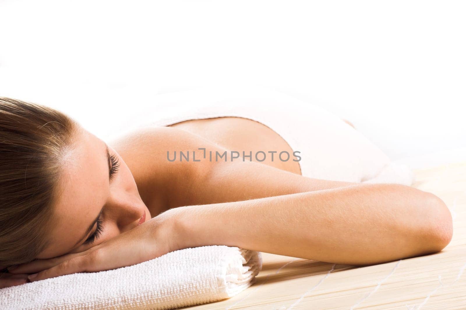 Relaxed woman at wellness