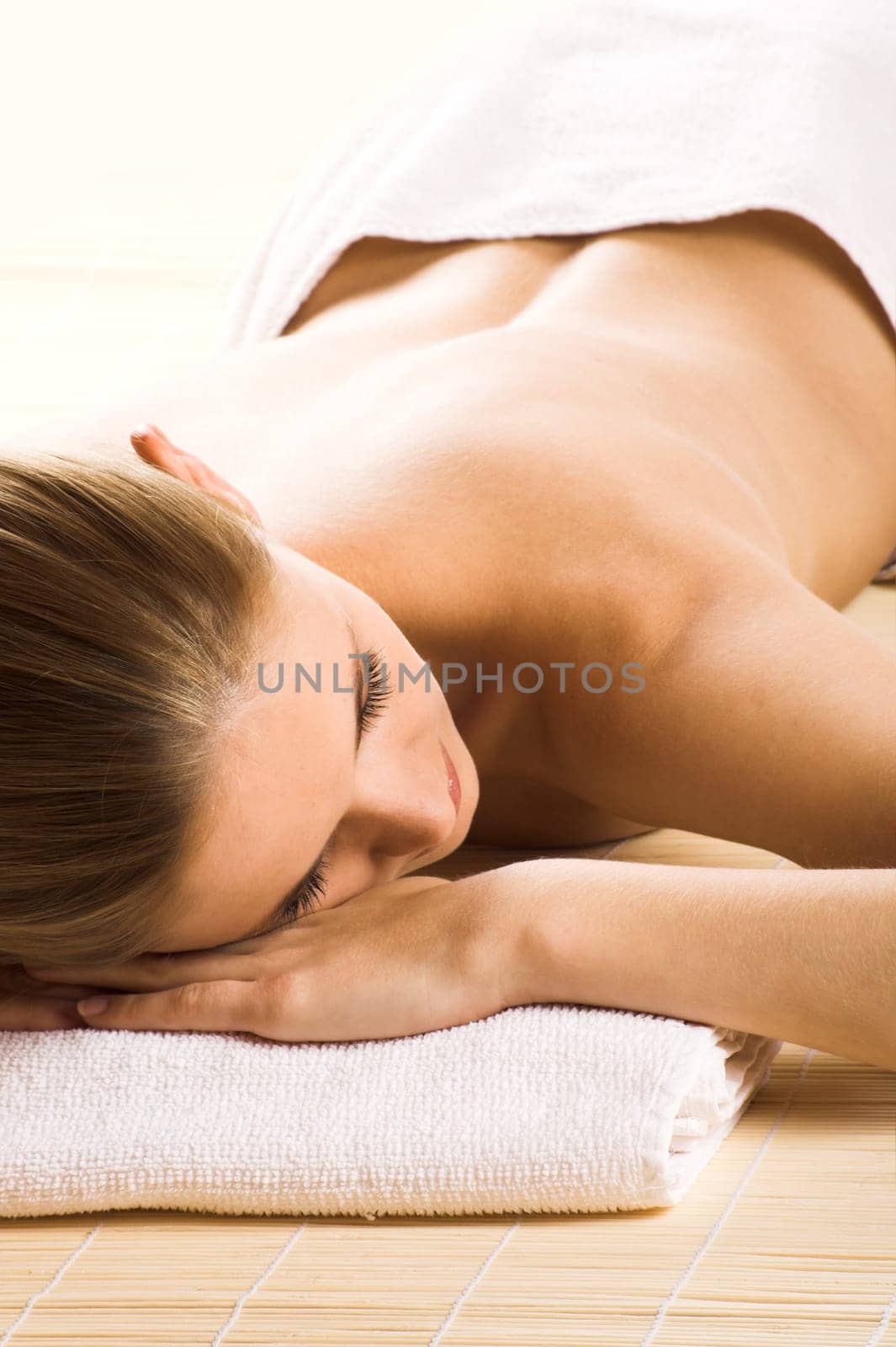 Relaxed woman at wellness