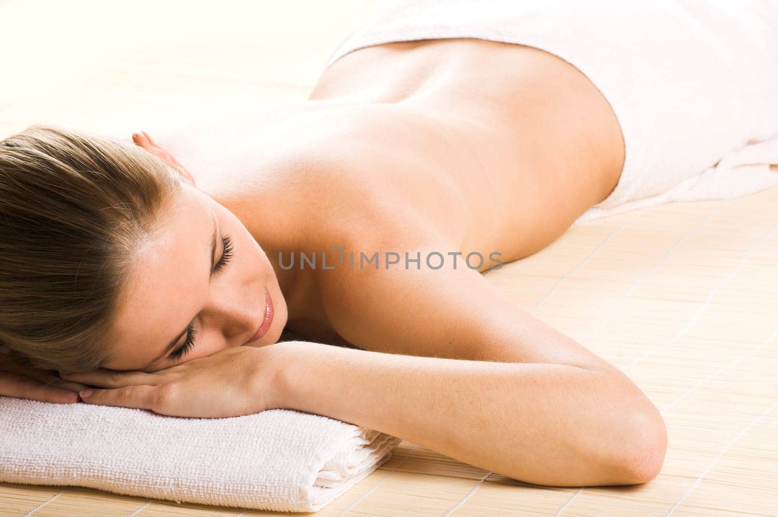 Relaxed woman at wellness