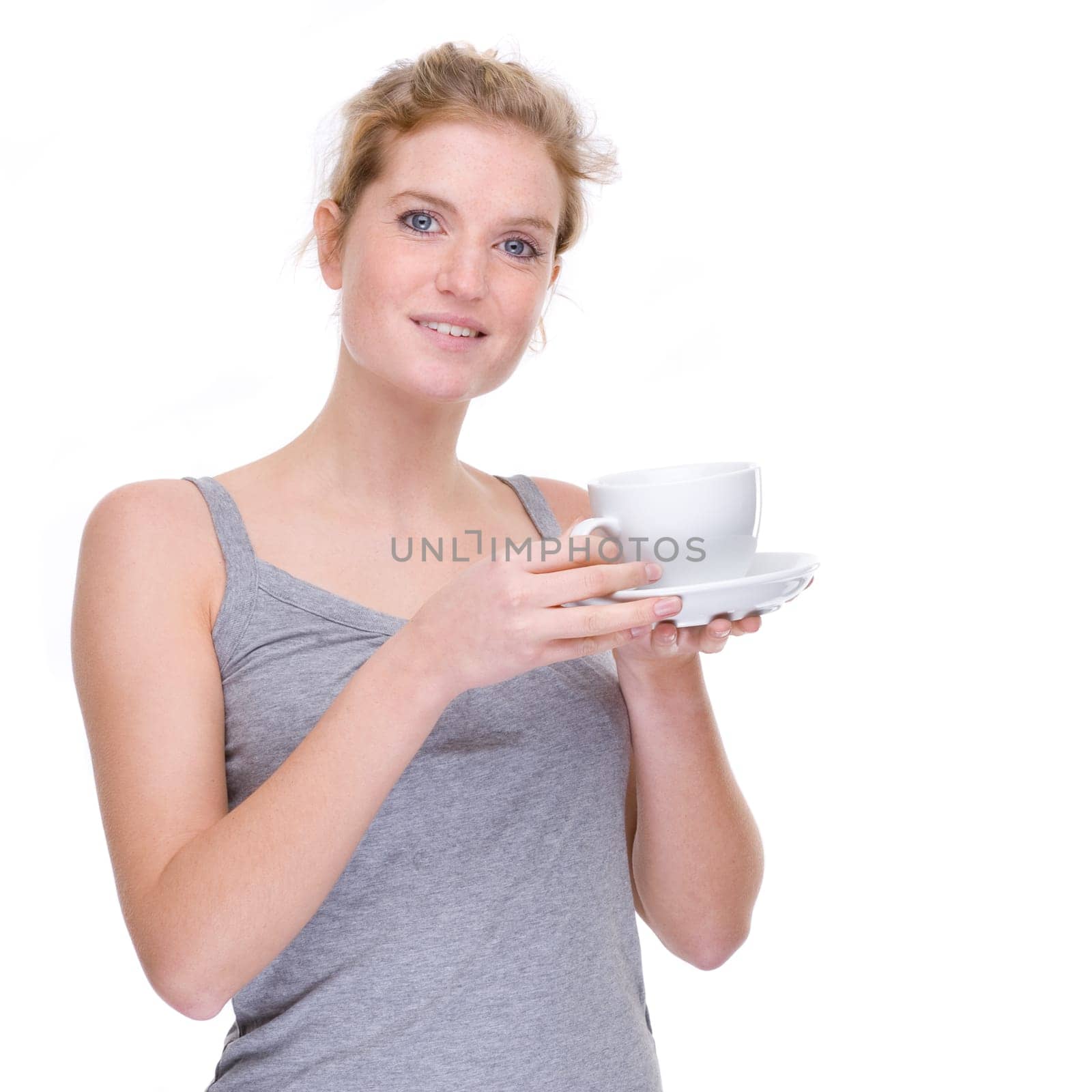 Young woman with a cup