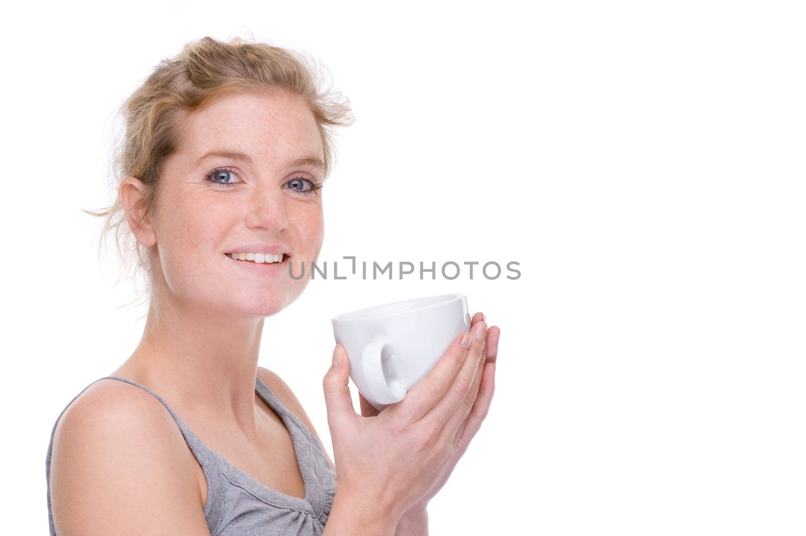 Young woman with a cup