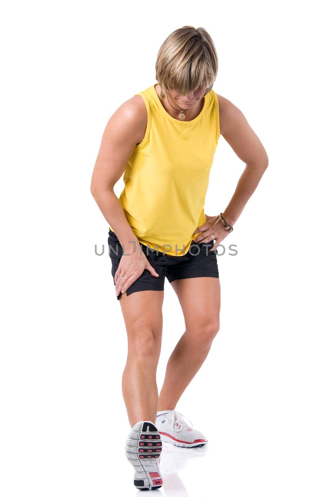 Woman stretching muscles