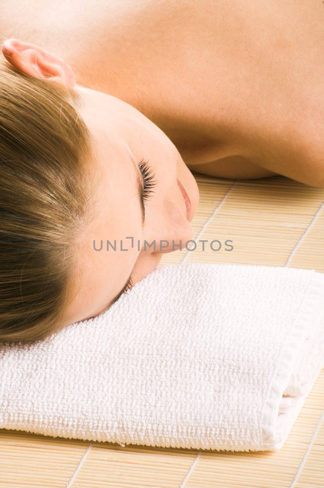 Relaxed woman at wellness