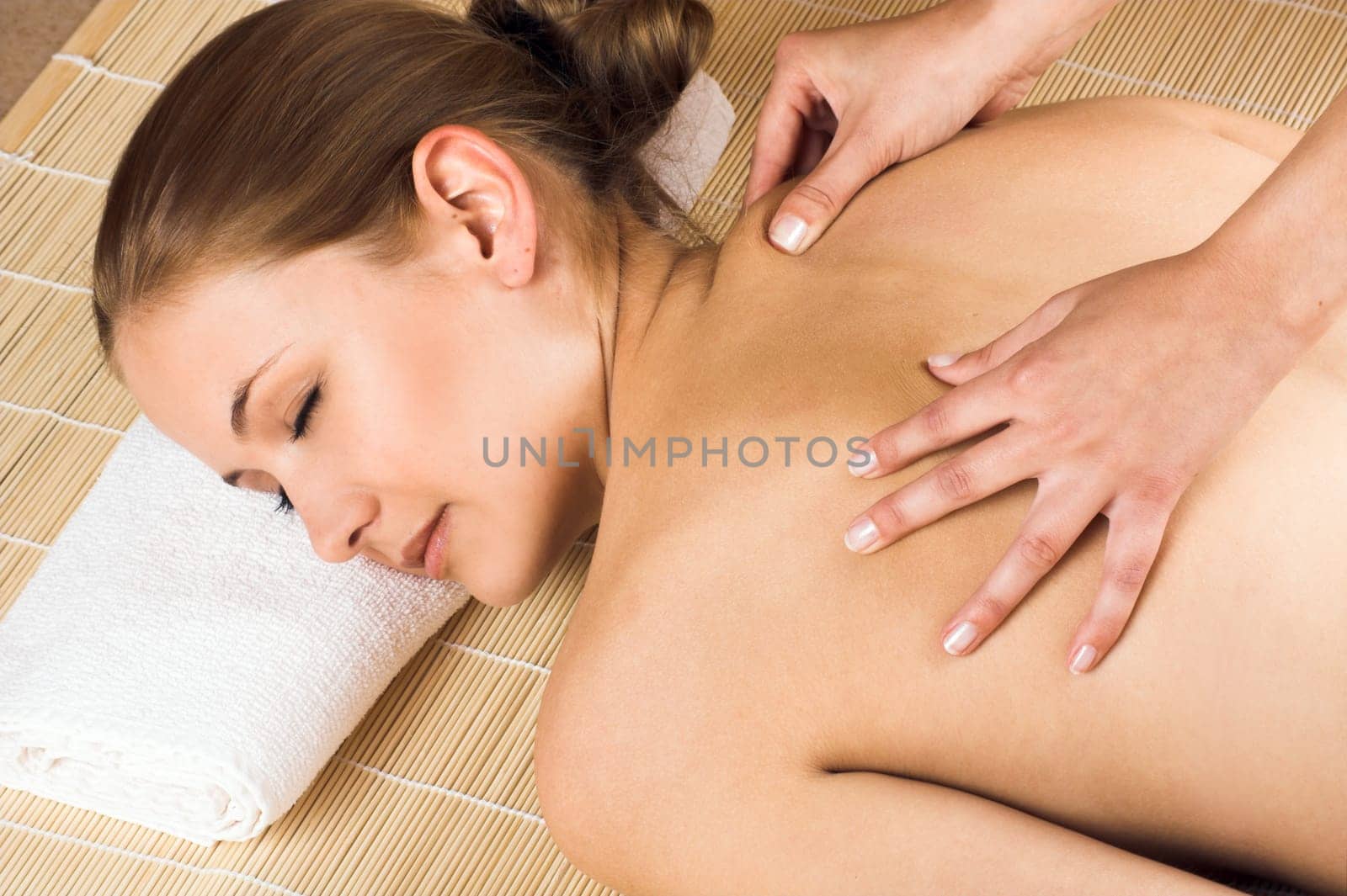 Young woman massaging