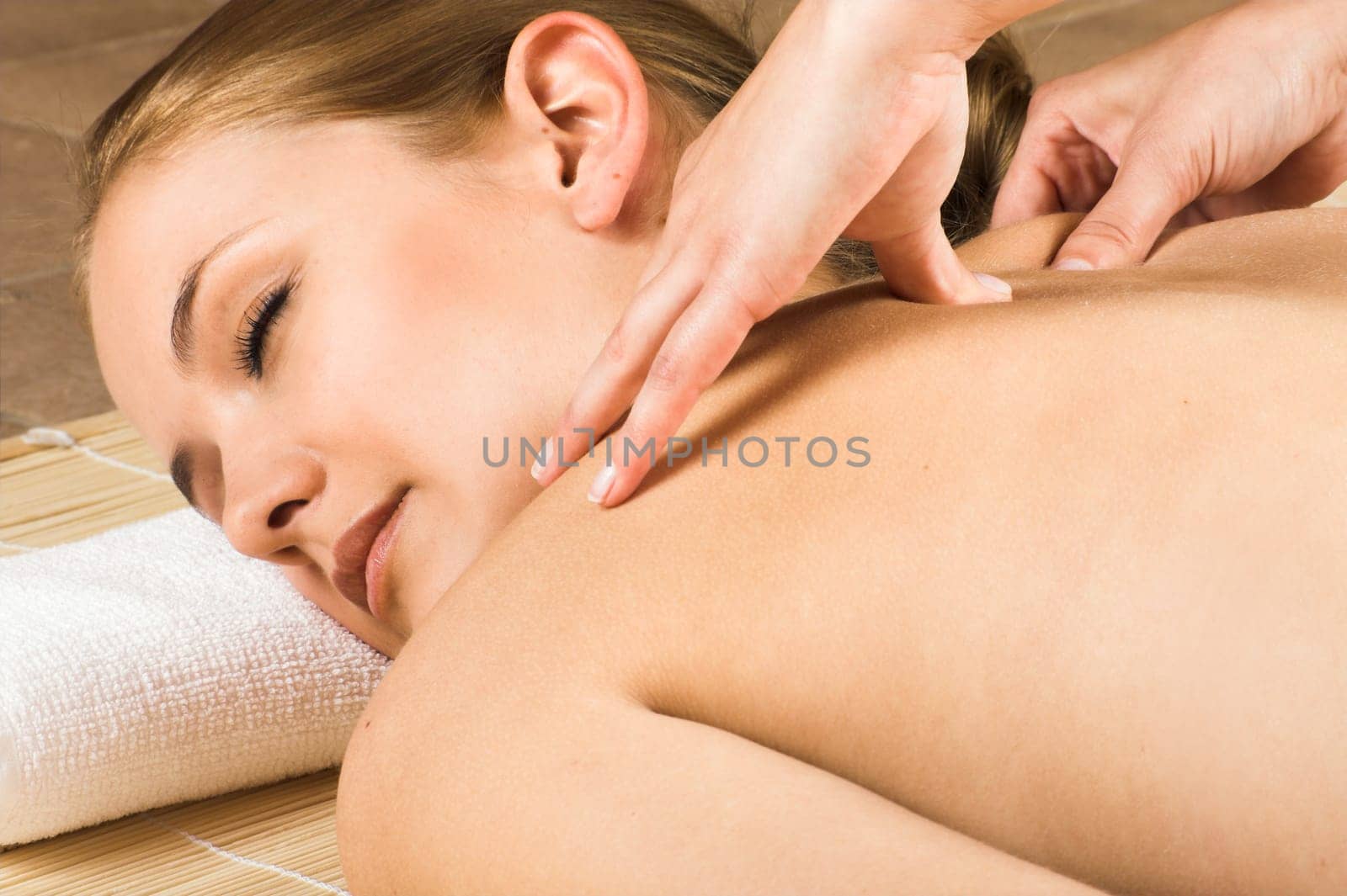 Young woman massaging