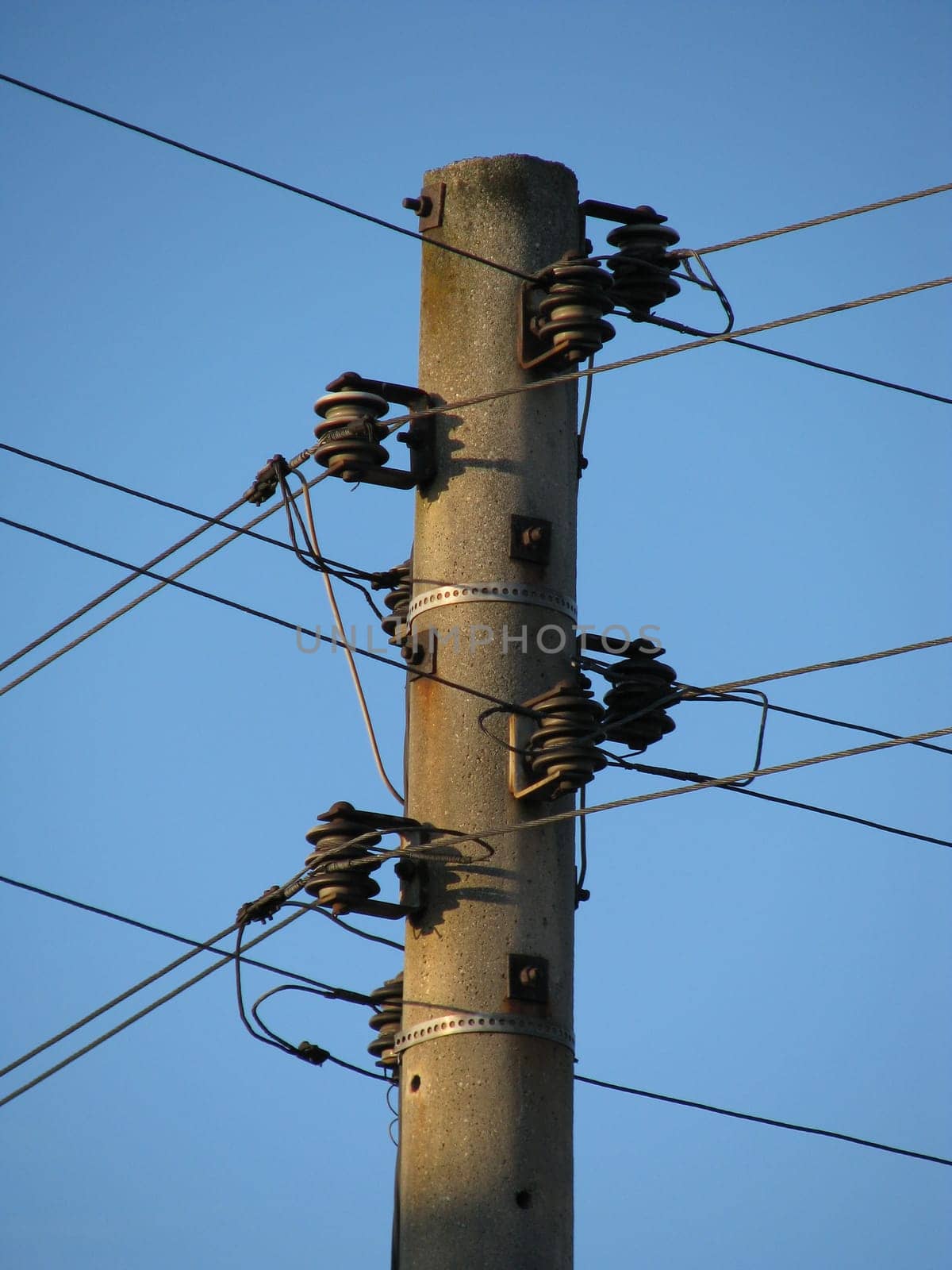 Electricity pylon in the village