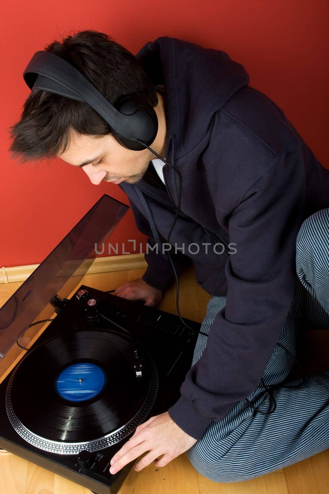 Young men feeling the music