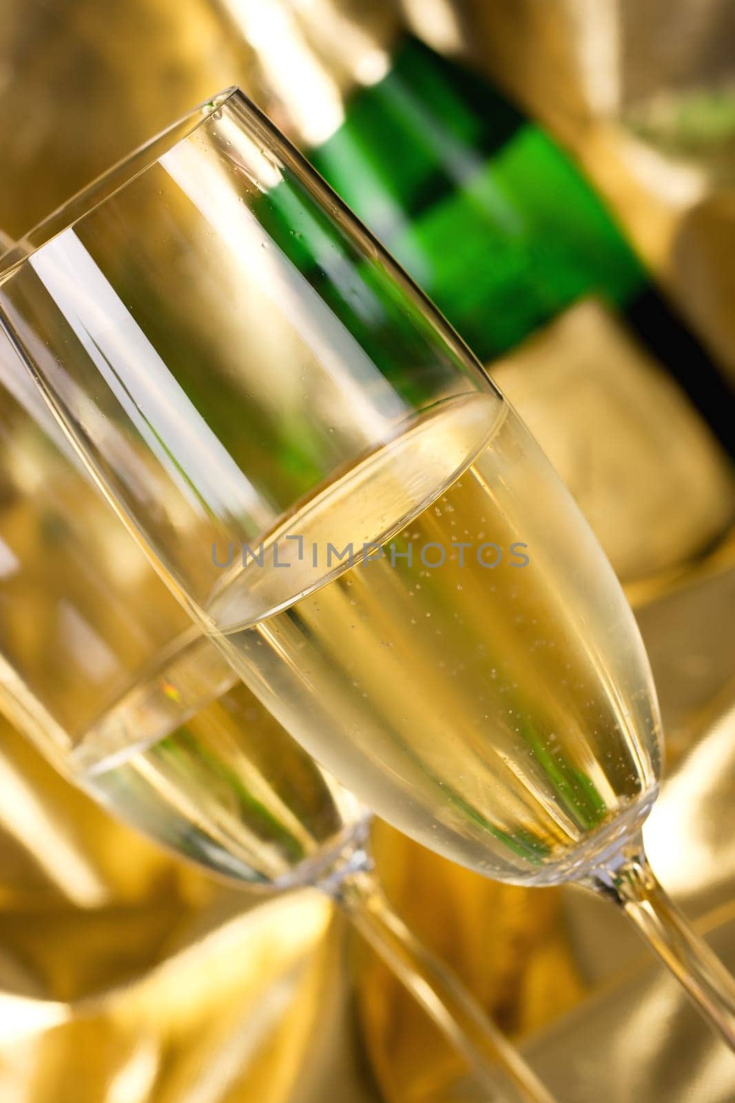 Fluted champagne glass ready for celebra