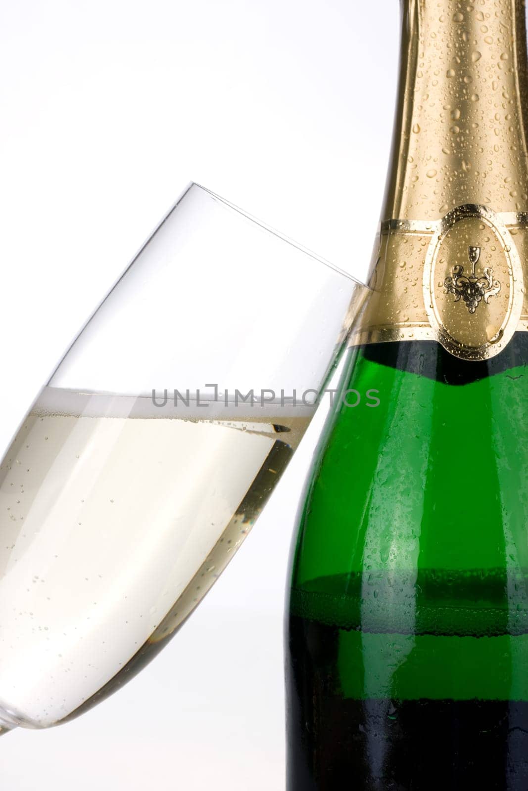 Close-up of Champagne bottle