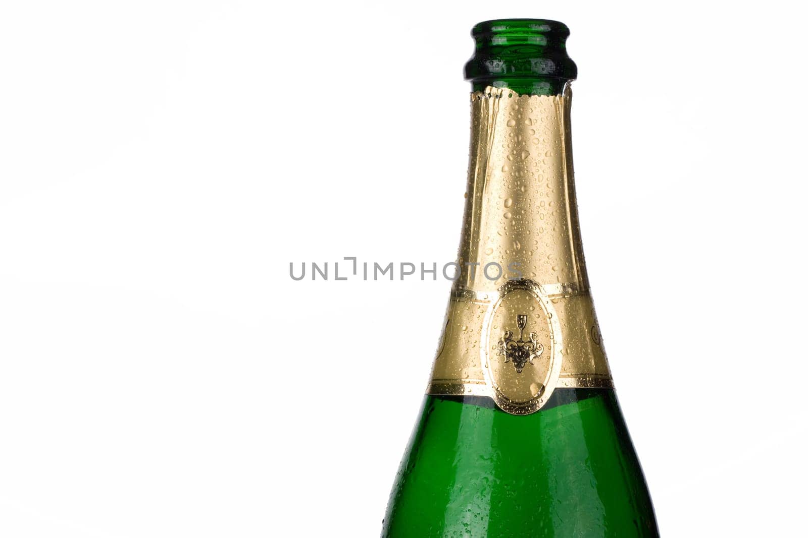 Close-up of Champagne bottle