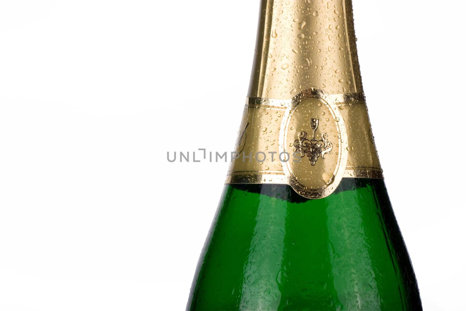 Close-up of Champagne bottle