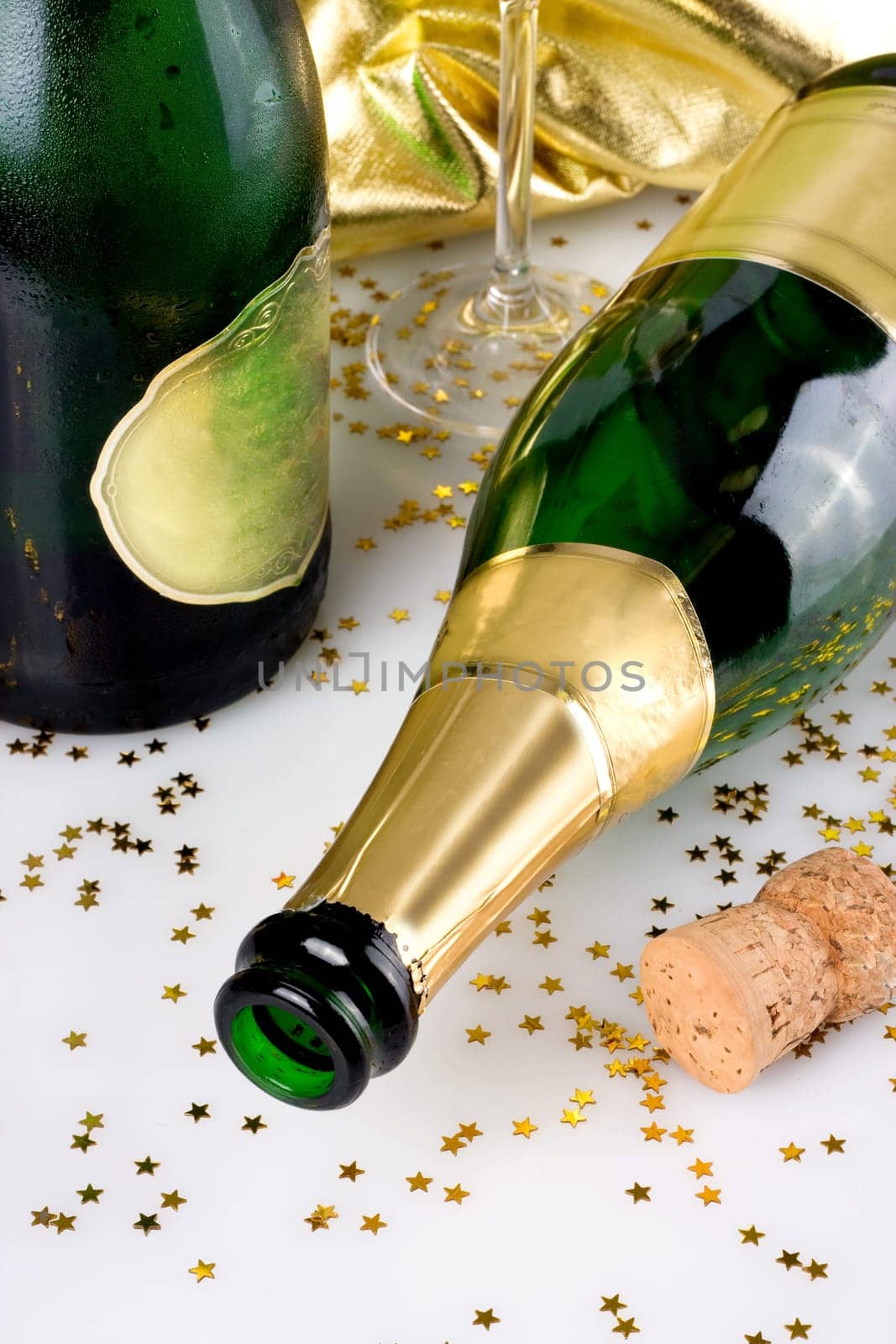 After celebrating - empty bottle