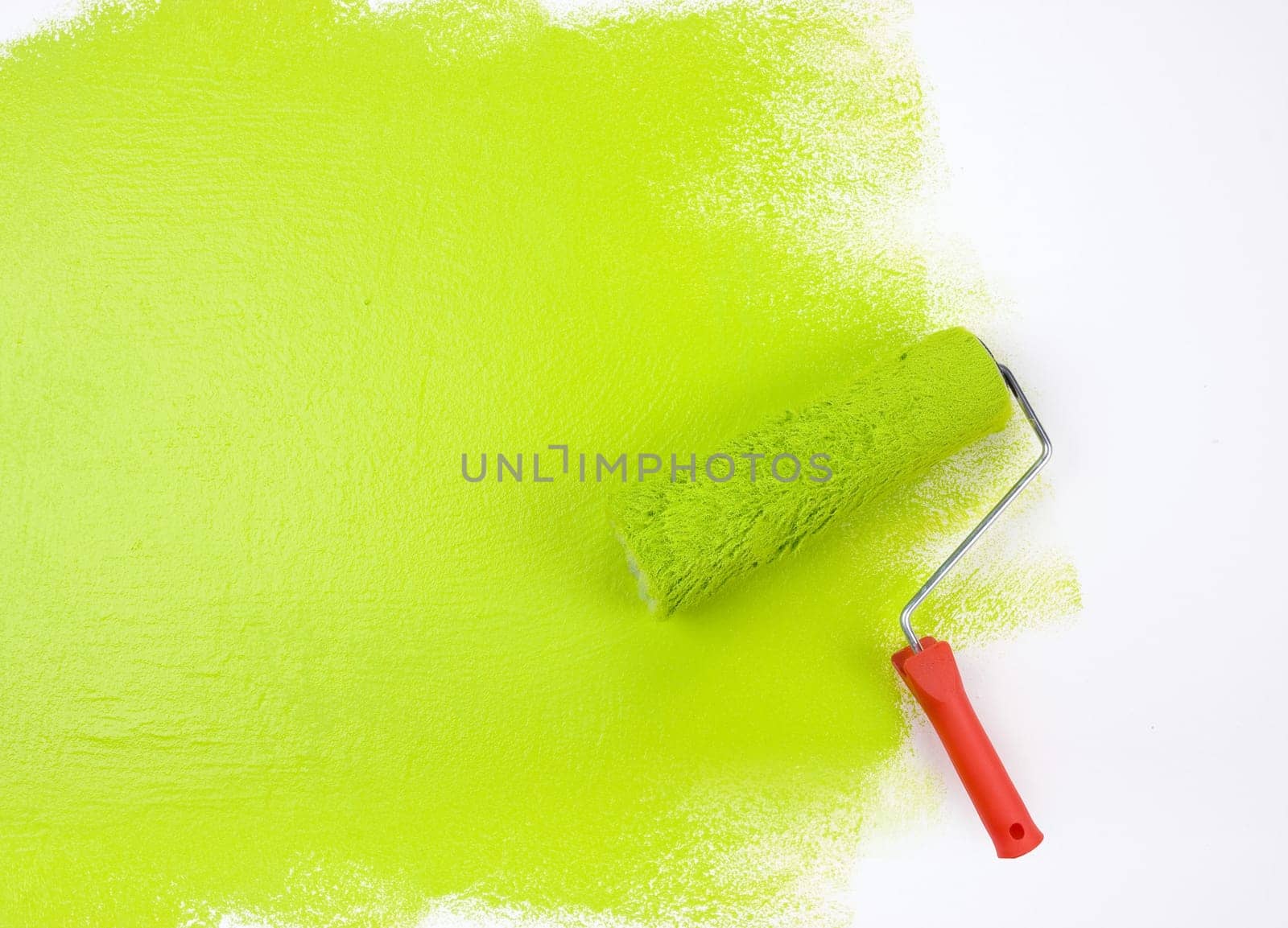 Green paint roller