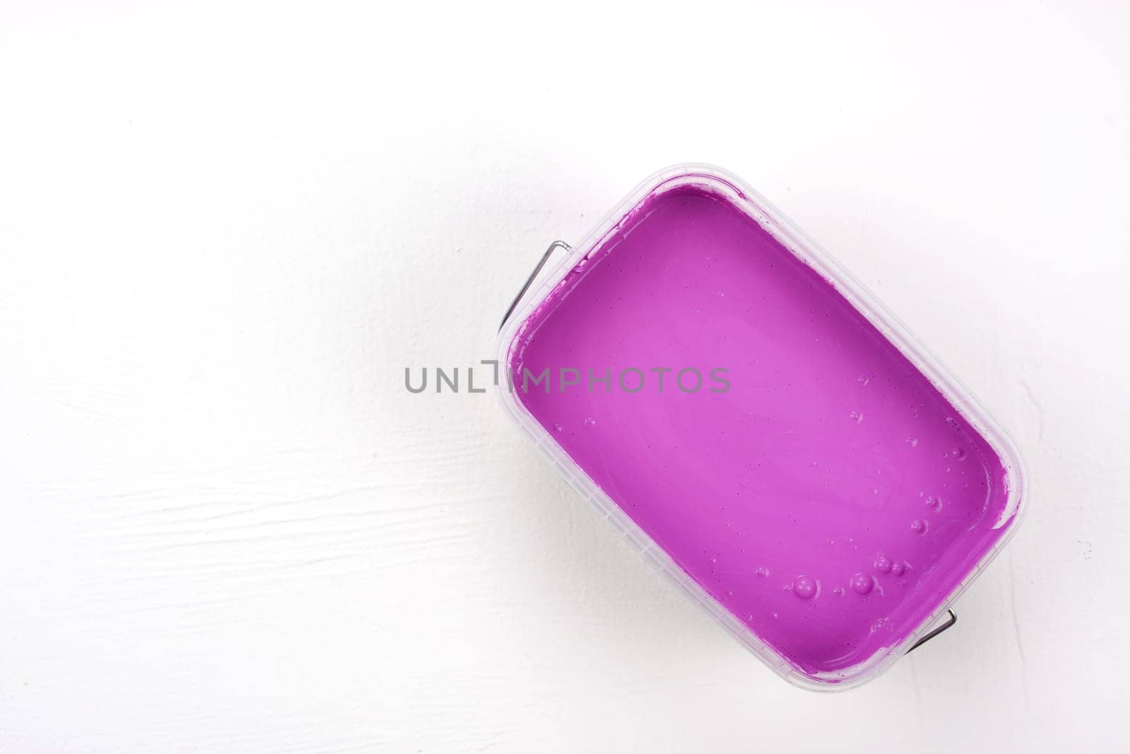 Magenta paint plastic bucket