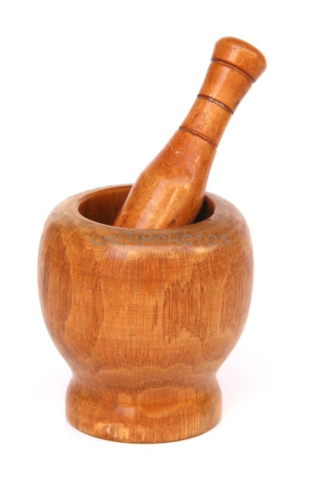 wooden  mortar and pestle