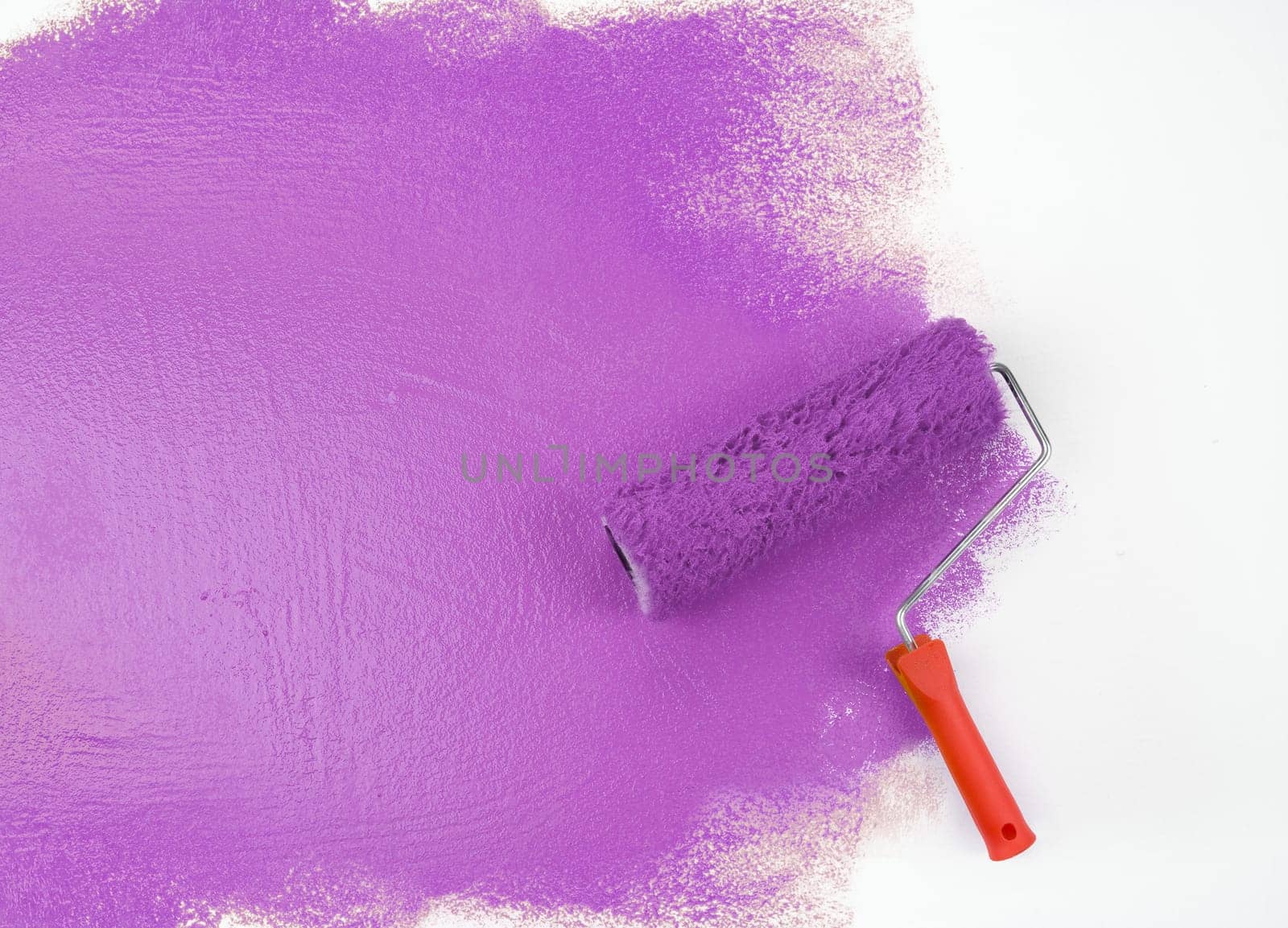 Magenta paint roller