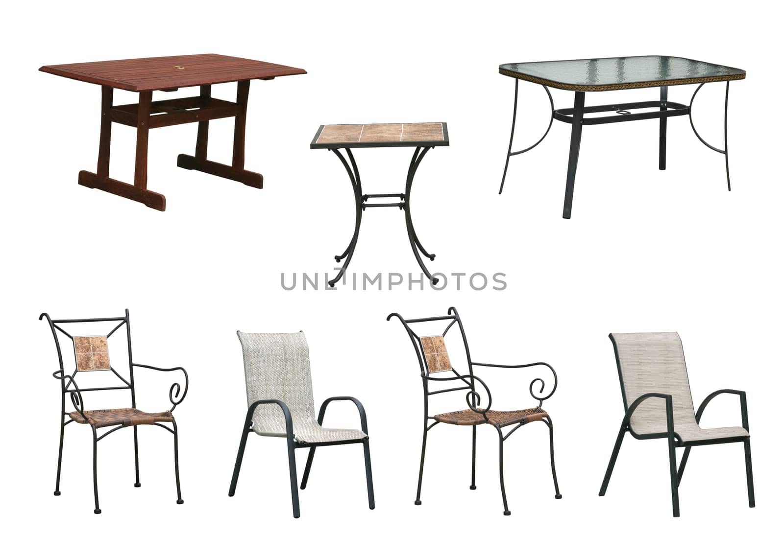 tables and chairs clipping paths