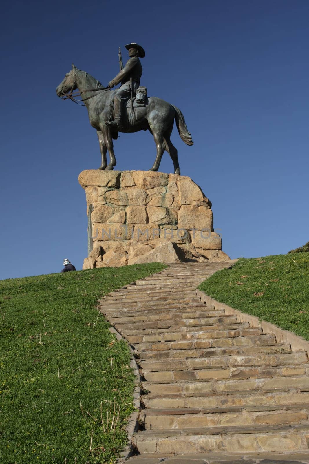 The Southwest Horseman,a statue reminiscent of the colonial wars in Namibia.