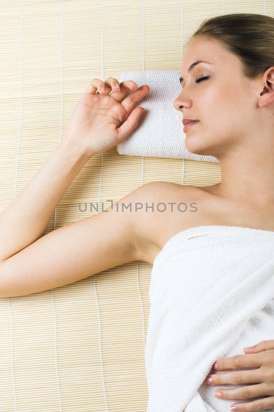 Relaxed woman at wellness