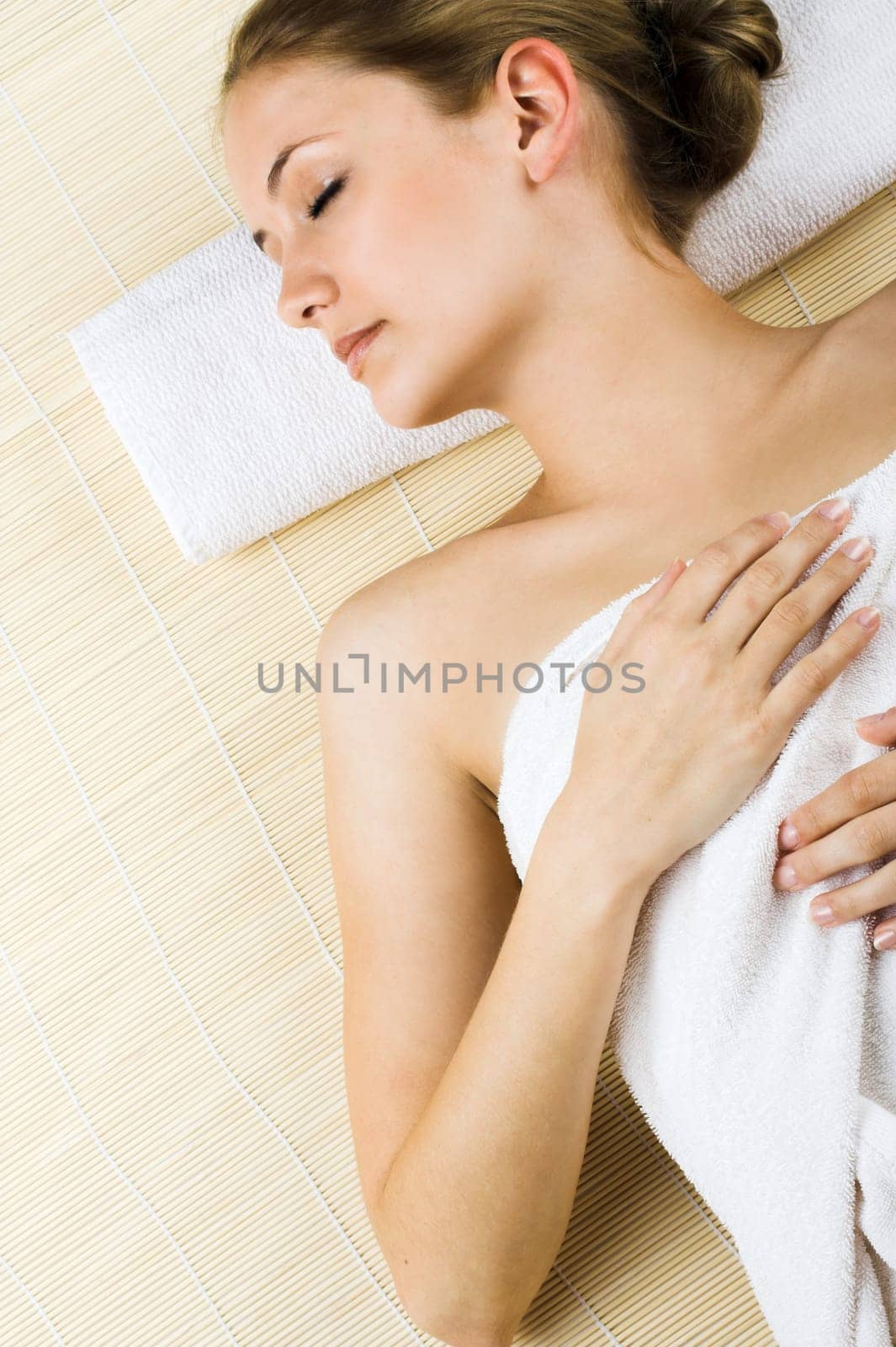 Relaxed woman at wellness
