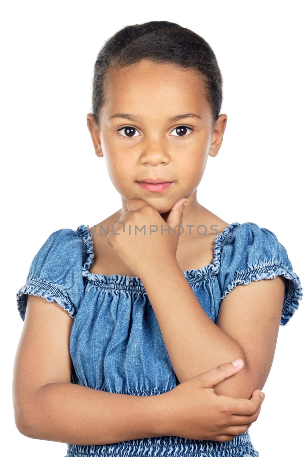 Adorable girl thinking