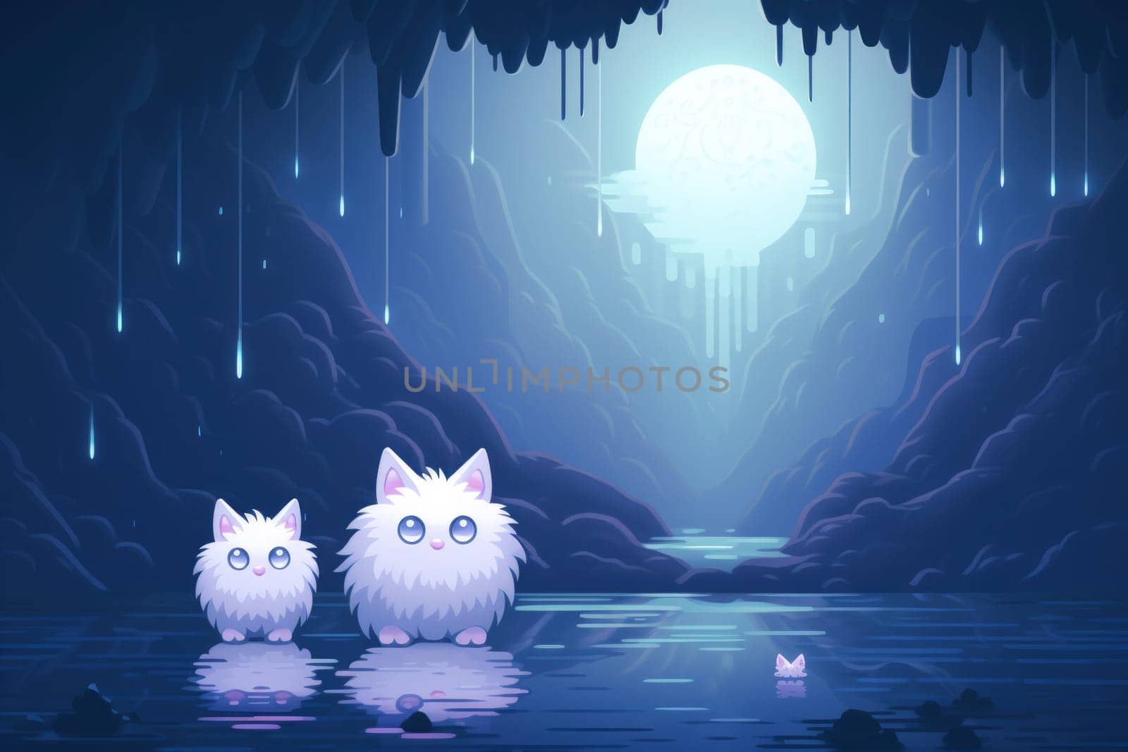 In the depths of fantasy, bewitching moonstone cats prowl. Their sleek forms, adorned with luminescent moonstone markings, captivate all who dare to meet their gaze.