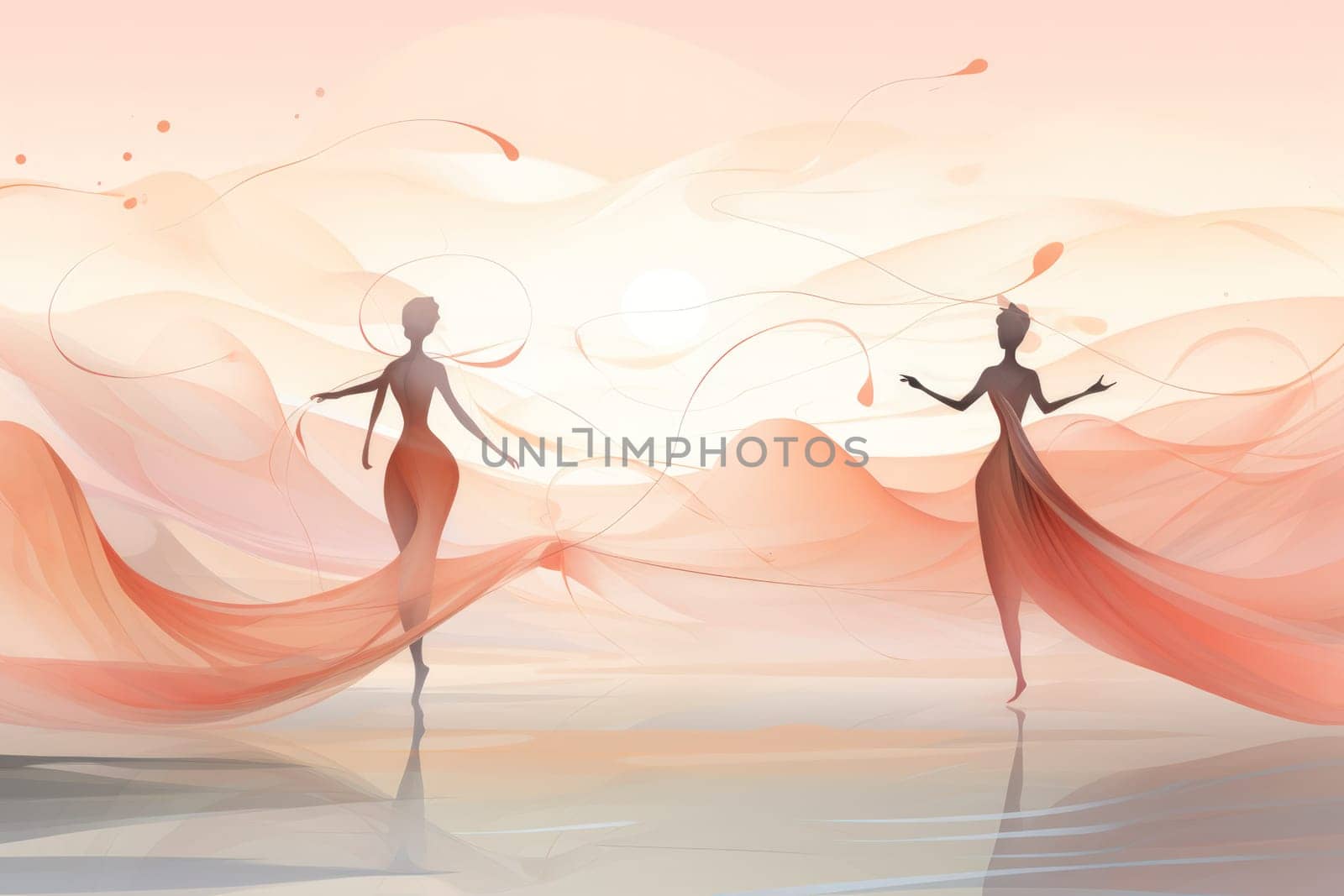 Immerse yourself in the enchanting world of fantasy as you witness the ethereal dance of graceful sylphs, ethereal beings of air and wind.