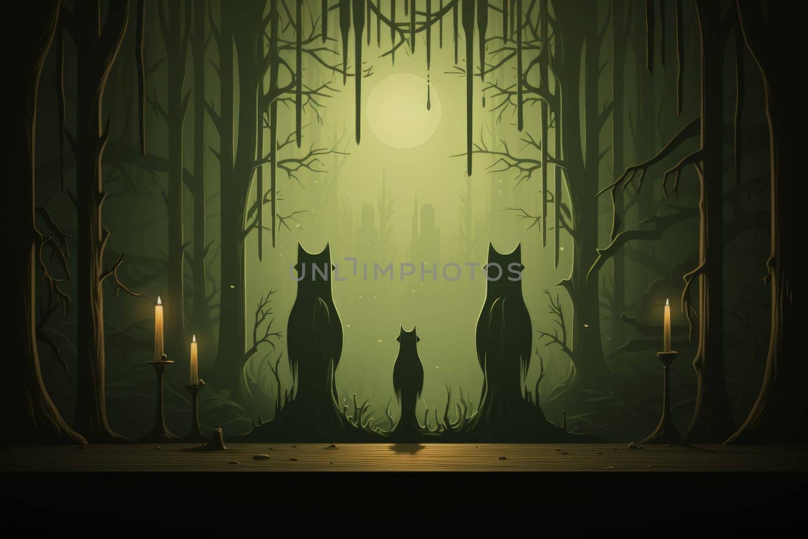 Deep within the mystical woodland realms of fantasy, ancient forest spirits stand as silent sentinels, their ethereal presence a testament to the wisdom and magic of the natural world.