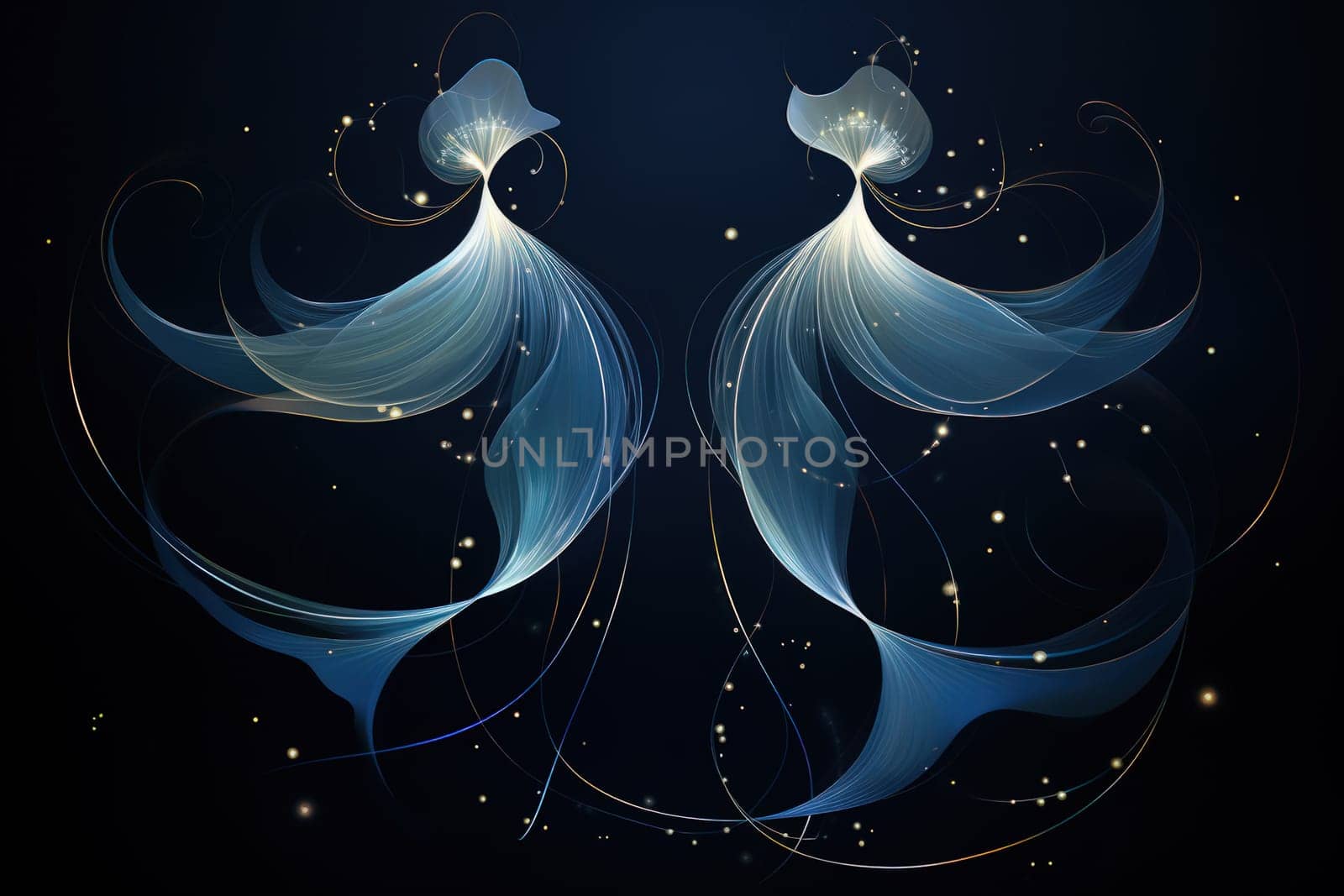 Imagine a mystical world where ethereal mermaids gracefully swim with flowing sapphire tails, enchanting all who gaze upon their mesmerizing beauty.